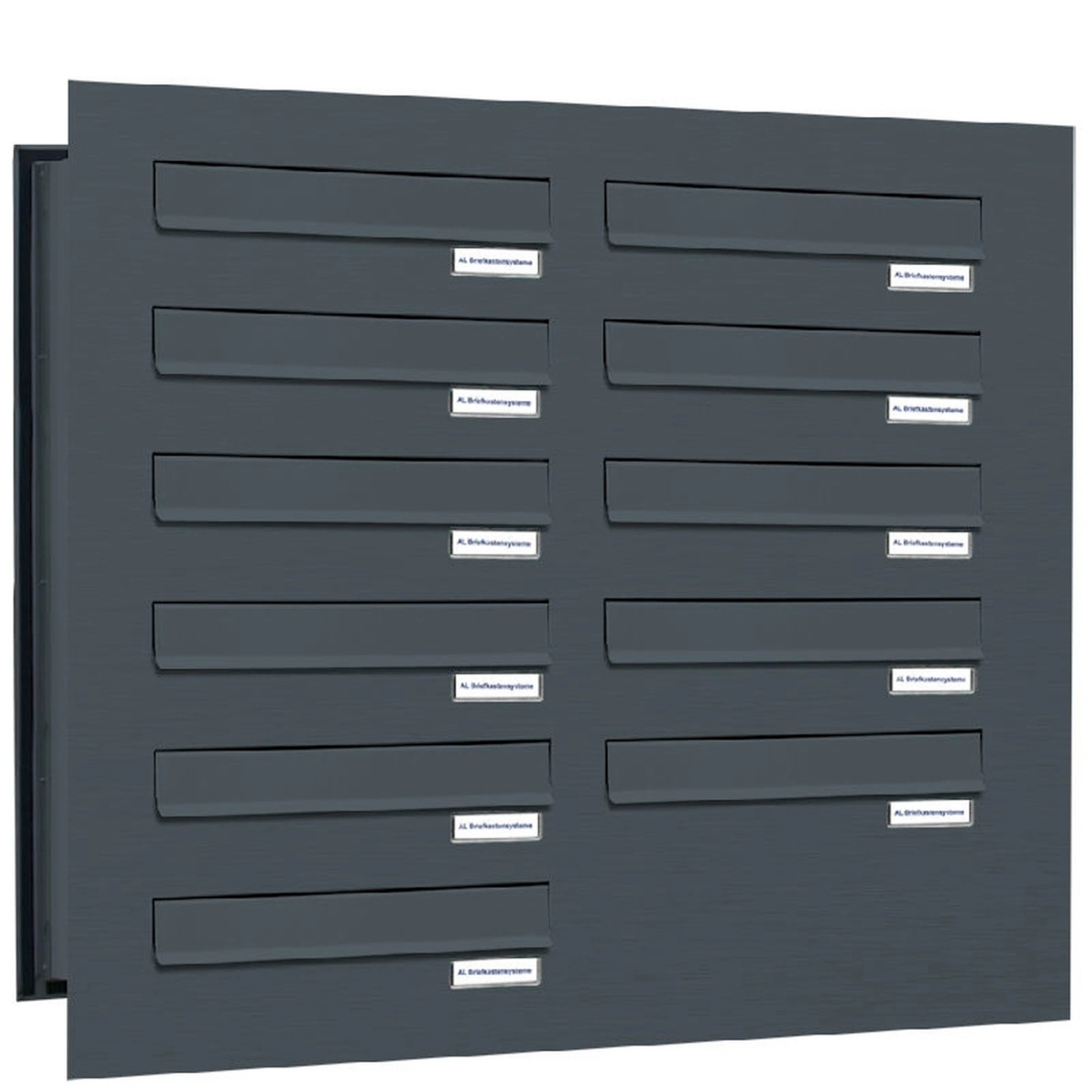 Briefkasten, Parteien: 11, Mauerdurchwurf, BxHxT: 76,8 x 69 x 48,0 cm