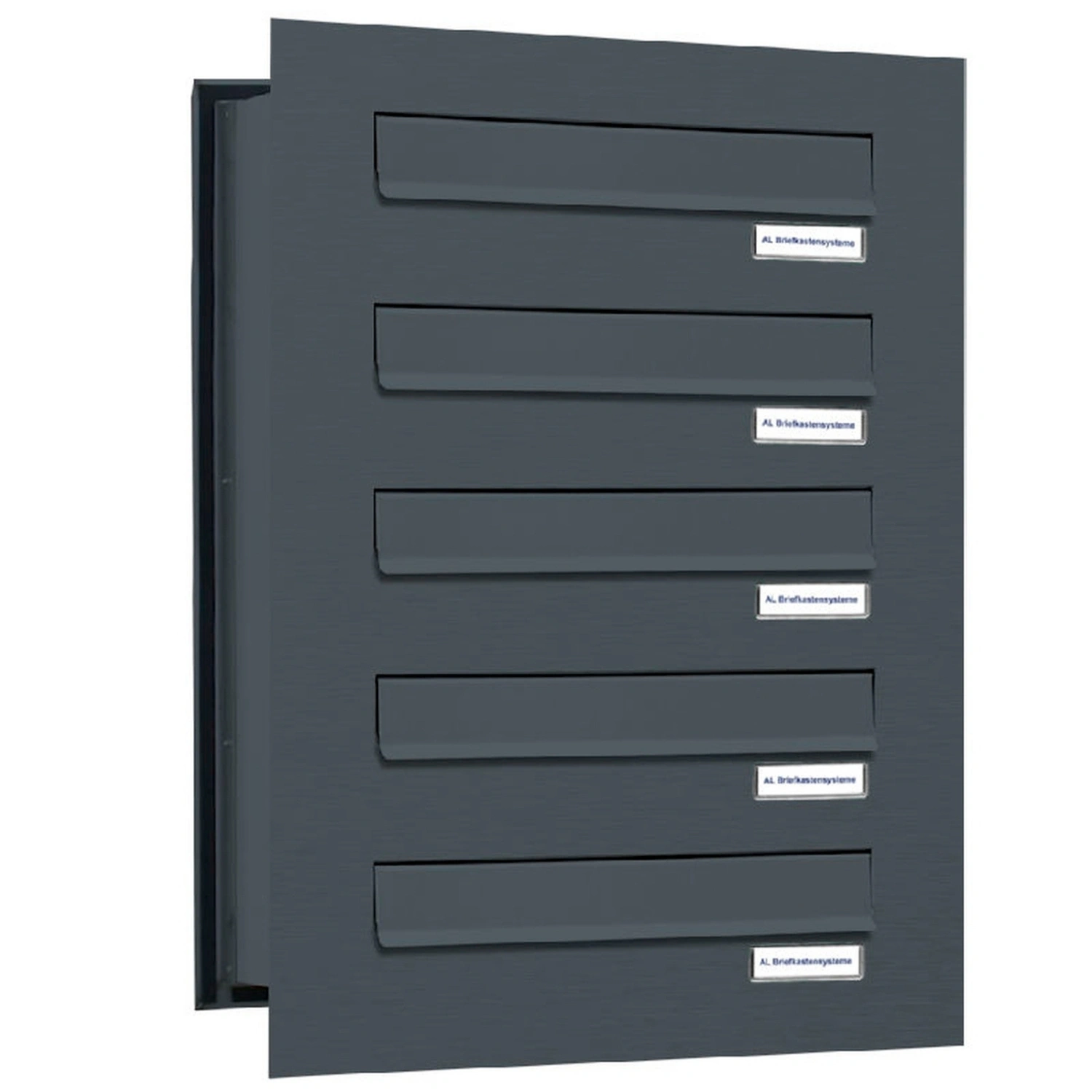 Briefkasten, Parteien: 5, Mauerdurchwurf, BxHxT: 153,320 x 57,5 x 48,0 cm