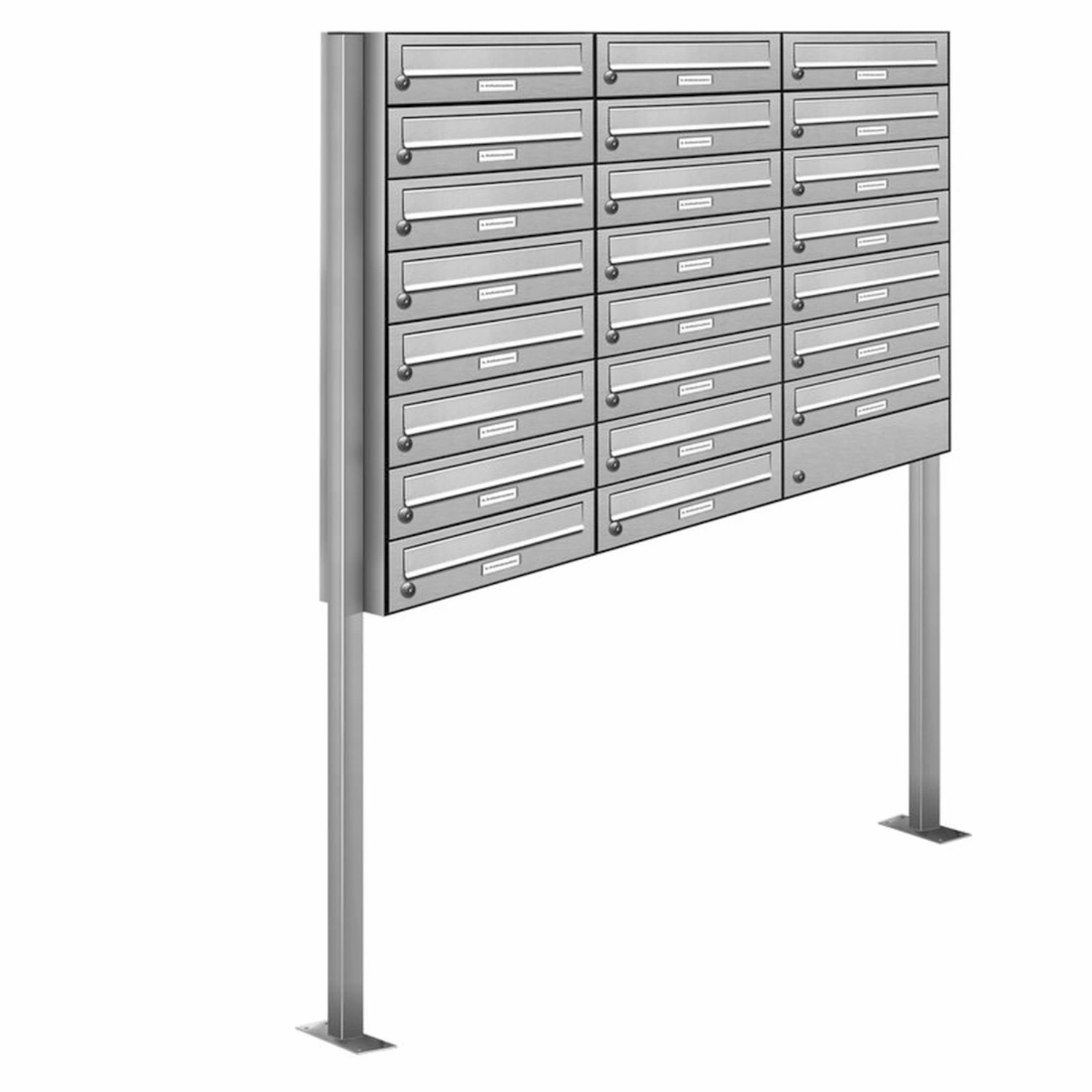 Briefkasten, Parteien: 23, Freistehend, BxHxT: 153,125 x 170,0 x 27,5 cm