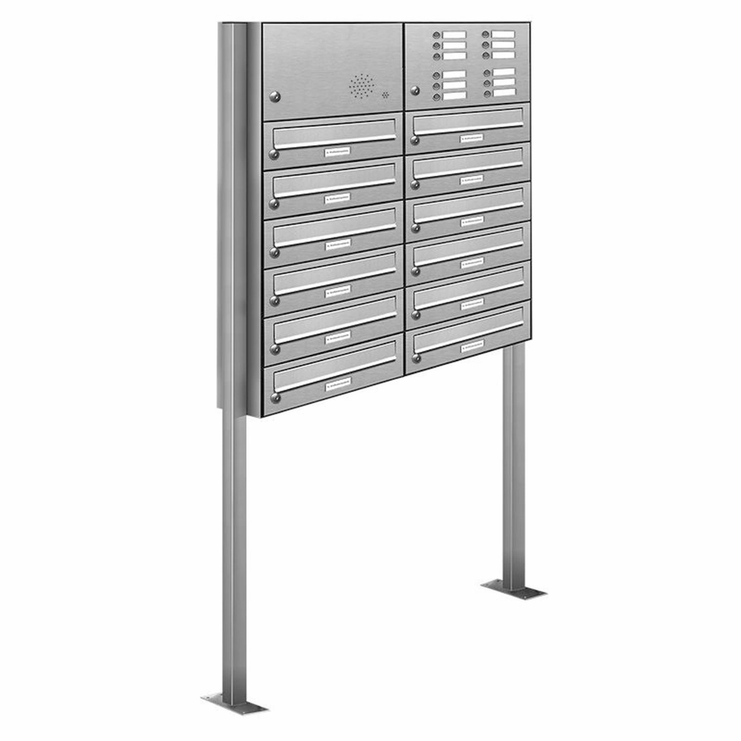 Briefkasten, Parteien: 12, BxHxT: 84,6 x 170 x 27,5 cm