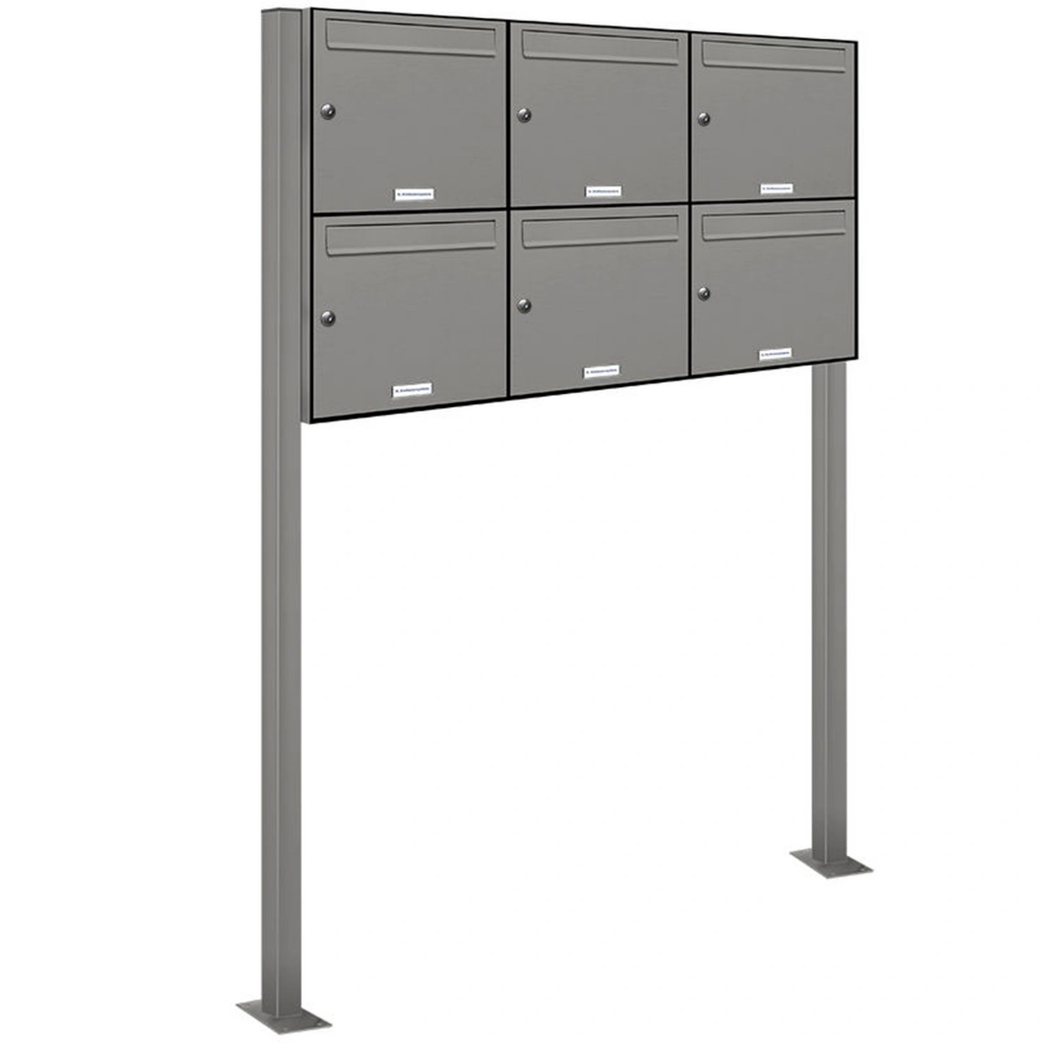 Briefkasten, Parteien: 6, Freistehend, BxHxT: 153,596 x 150,0 x 11,6 cm