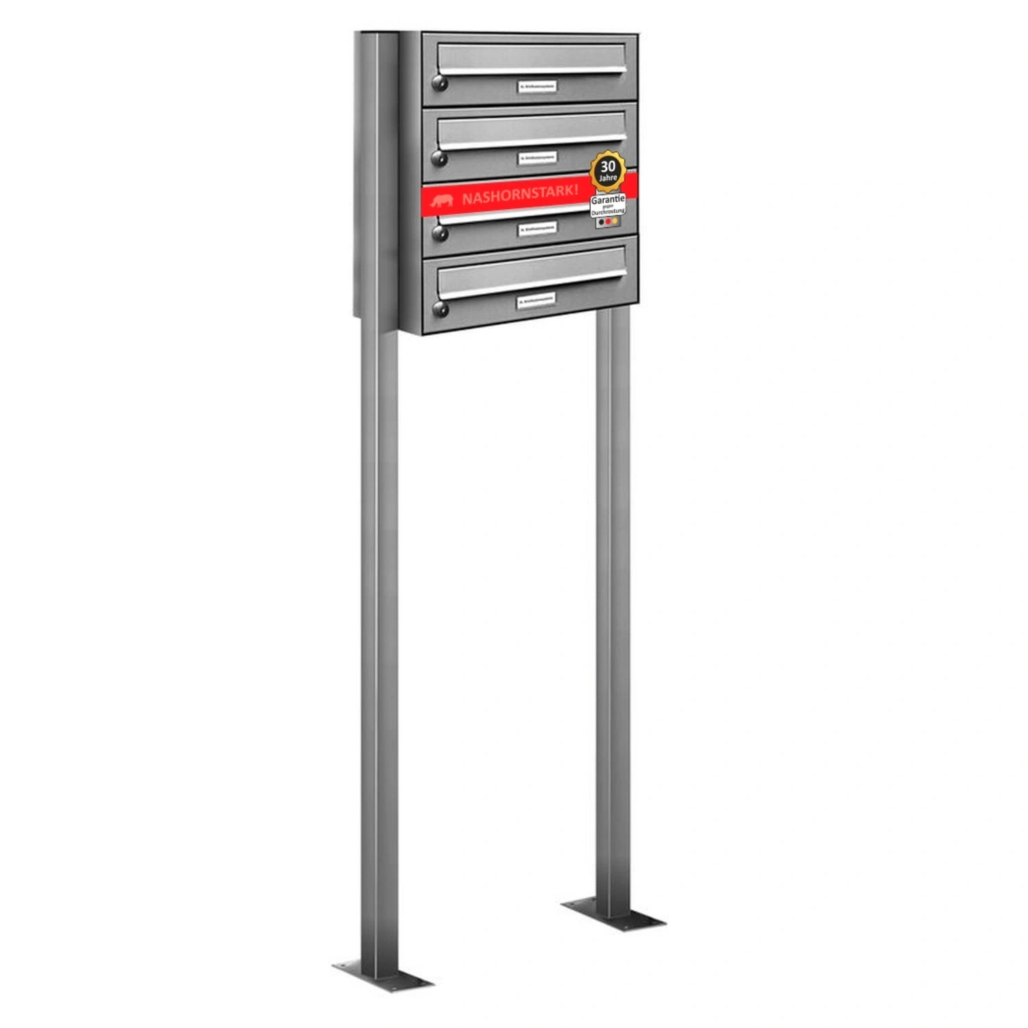 Briefkasten, Parteien: 4, BxHxT: 46,5 x 150 x 27,5 cm