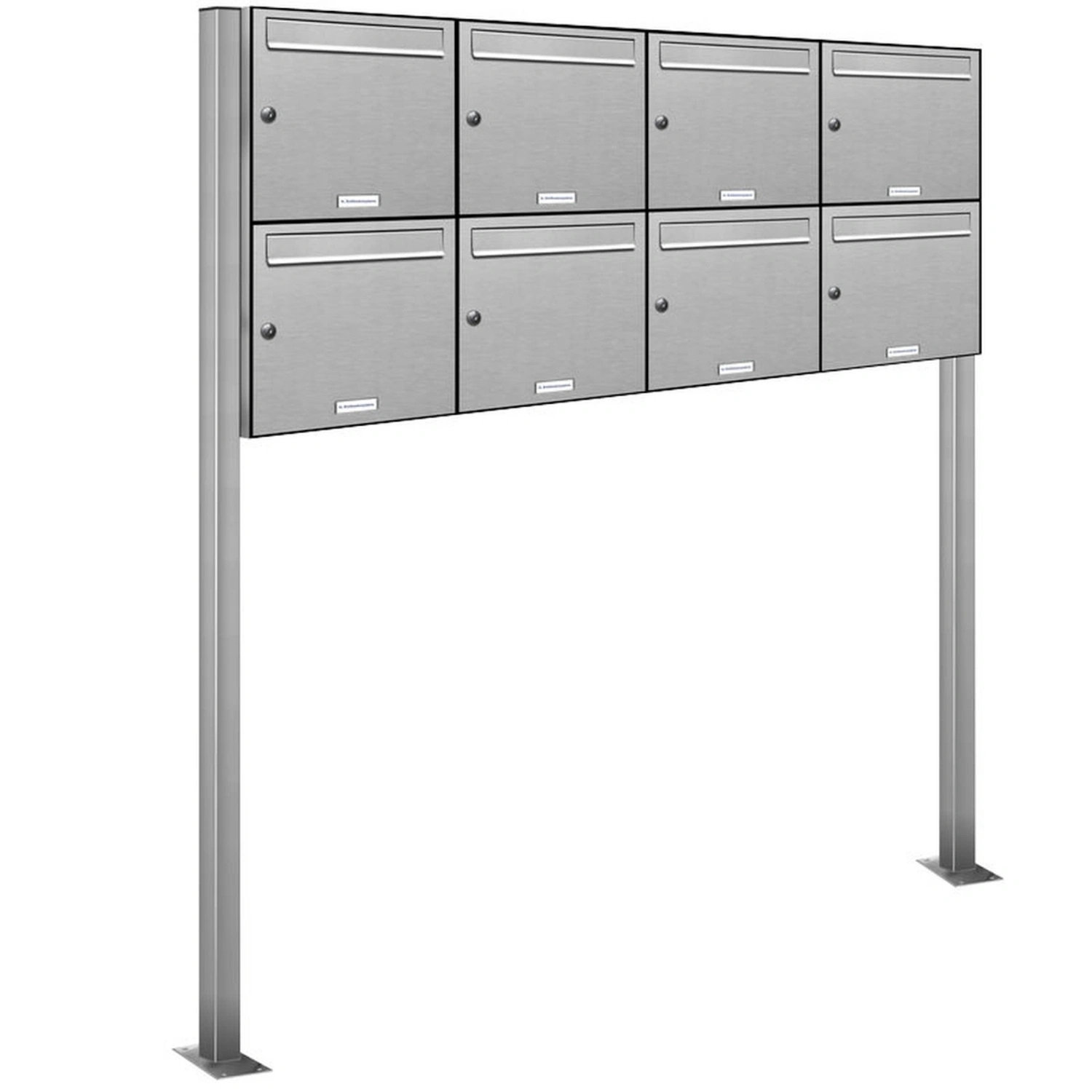 Briefkasten, Parteien: 8, Freistehend, BxHxT: 161,2 x 150 x 11,6 cm