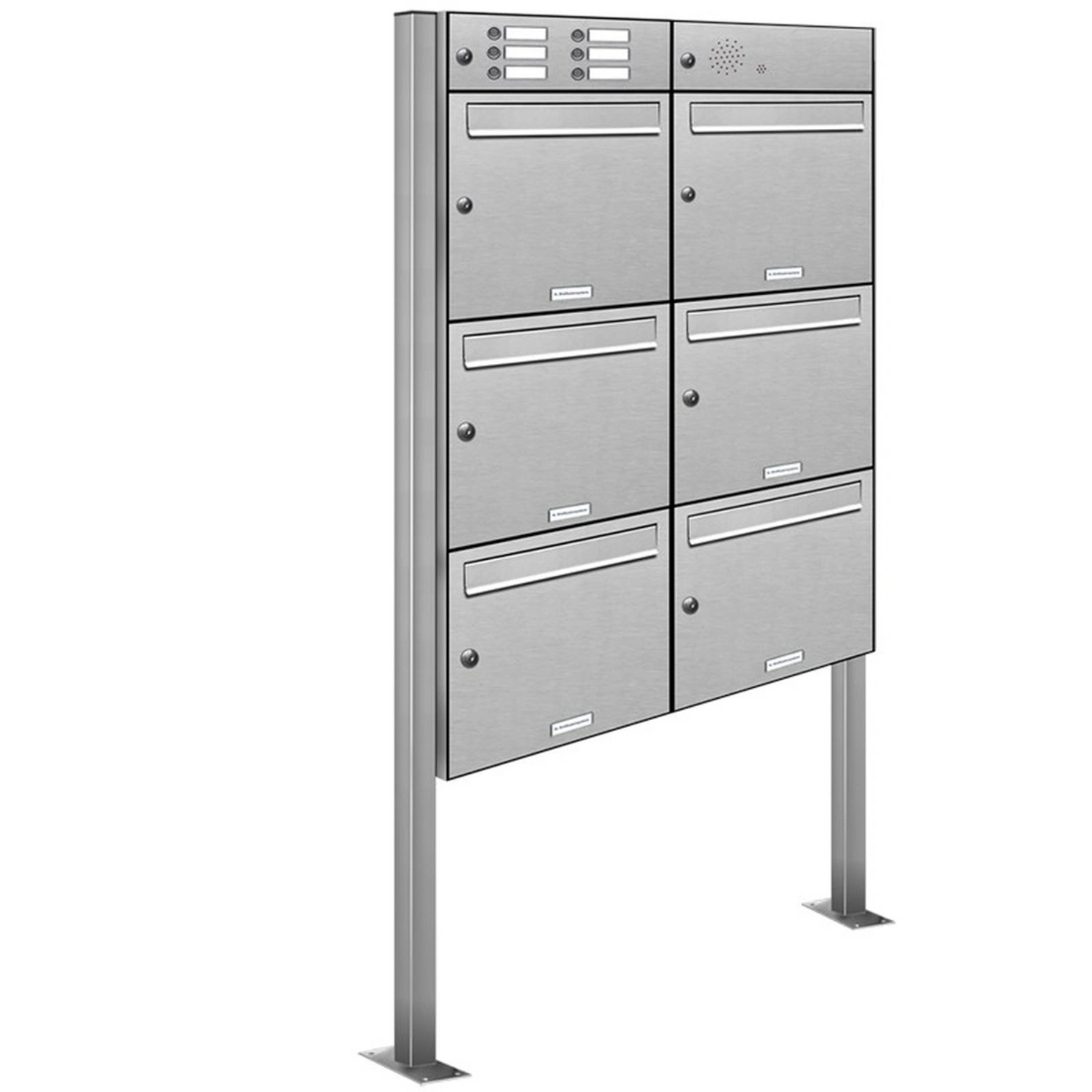 Briefkasten, Parteien: 6, BxHxT: 84,6 x 170 x 11,6 cm
