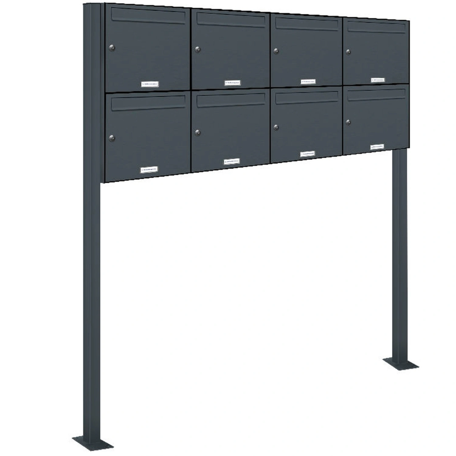 Briefkasten, Parteien: 8, Freistehend, BxHxT: 153,538 x 150,0 x 11,6 cm