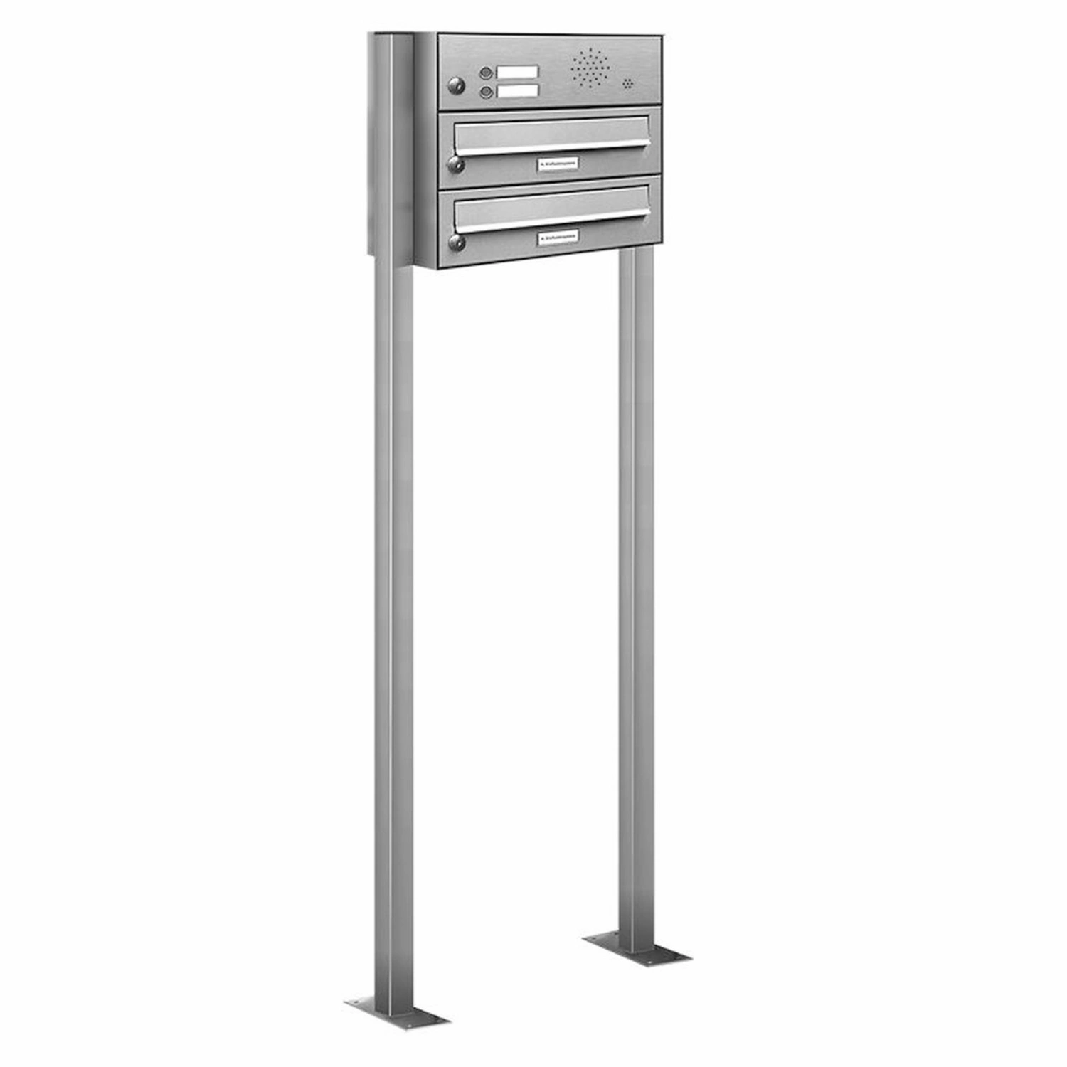 Briefkasten, Parteien: 2, Freistehend, BxHxT: 46,5 x 150 x 27,5 cm