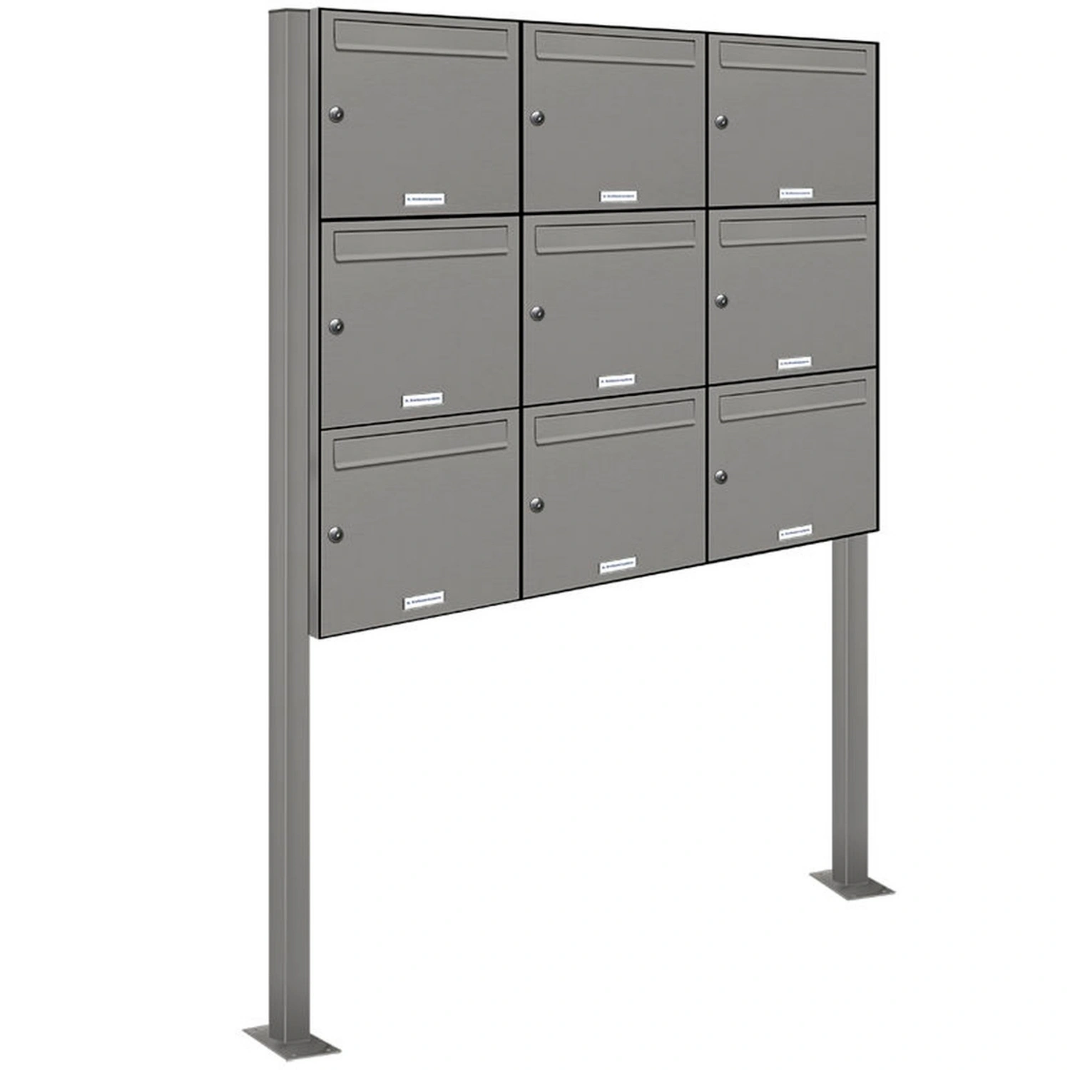 Briefkasten, Parteien: 9, BxHxT: 122,9 x 170 x 11,6 cm