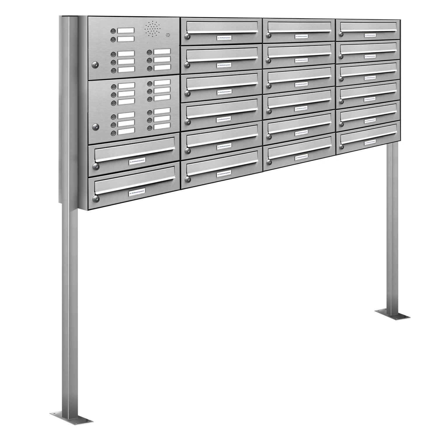 Briefkasten, Parteien: 20, Freistehend, BxHxT: 153,15 x 150,0 x 27,5 cm