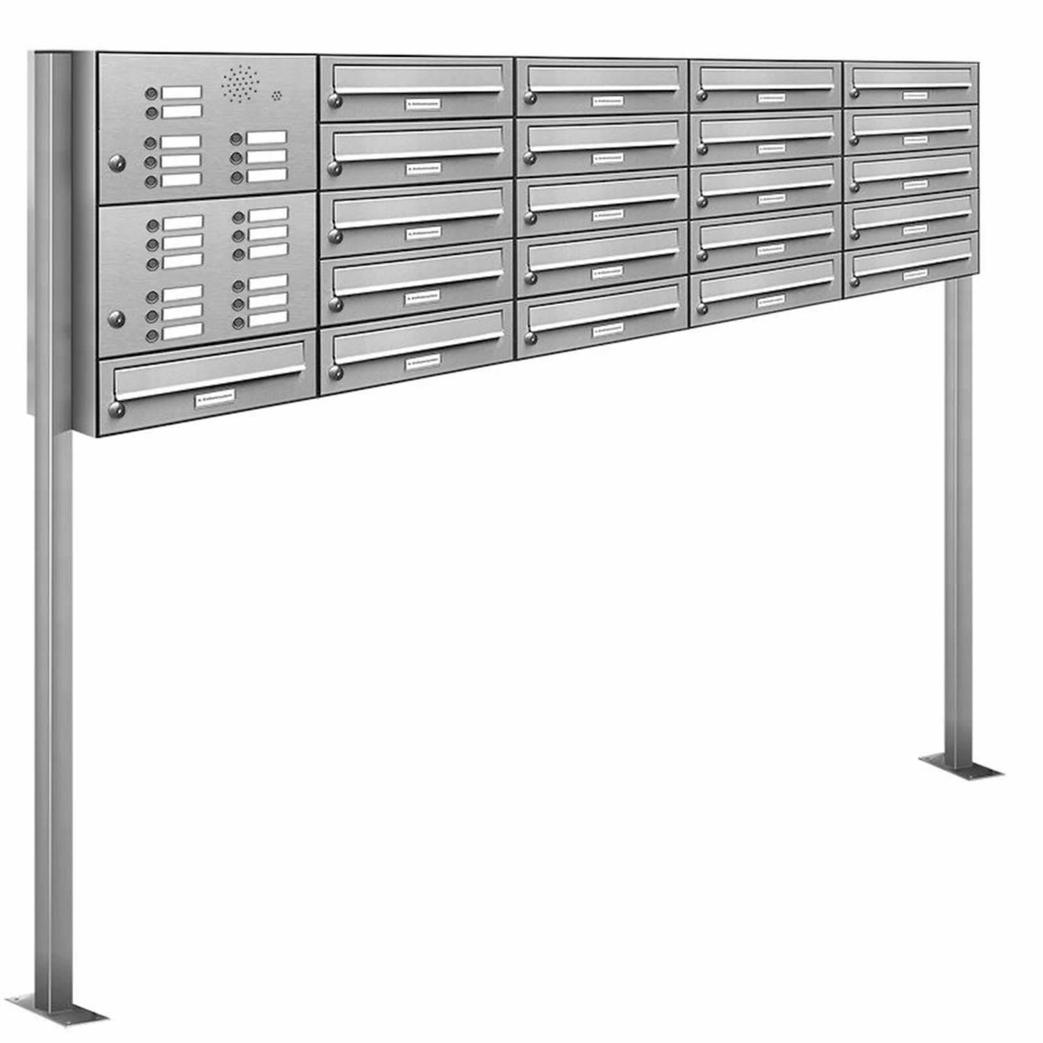 Briefkasten, Parteien: 21, Freistehend, BxHxT: 199,5 x 150 x 27,5 cm