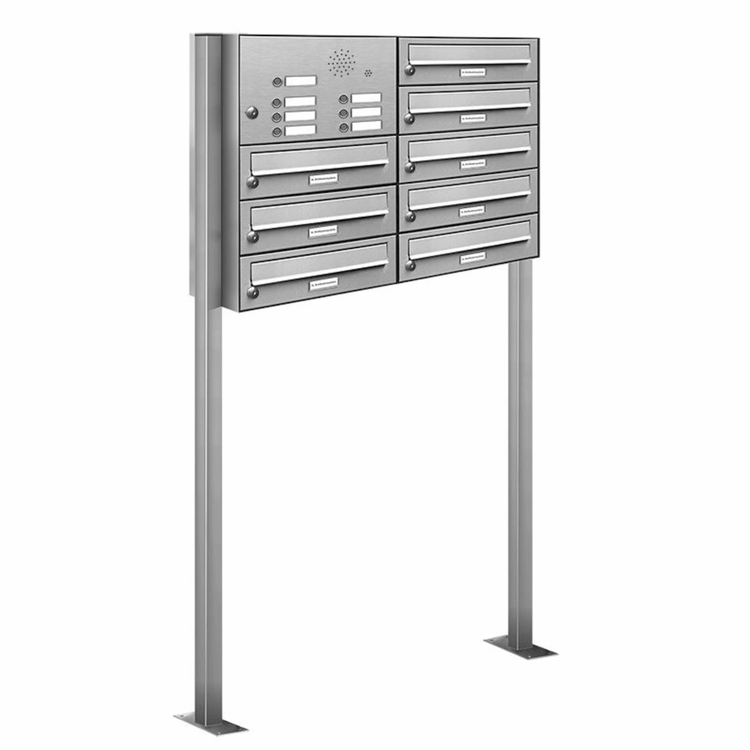 Briefkasten, Parteien: 7, Freistehend, BxHxT: 84,6 x 150 x 27,5 cm