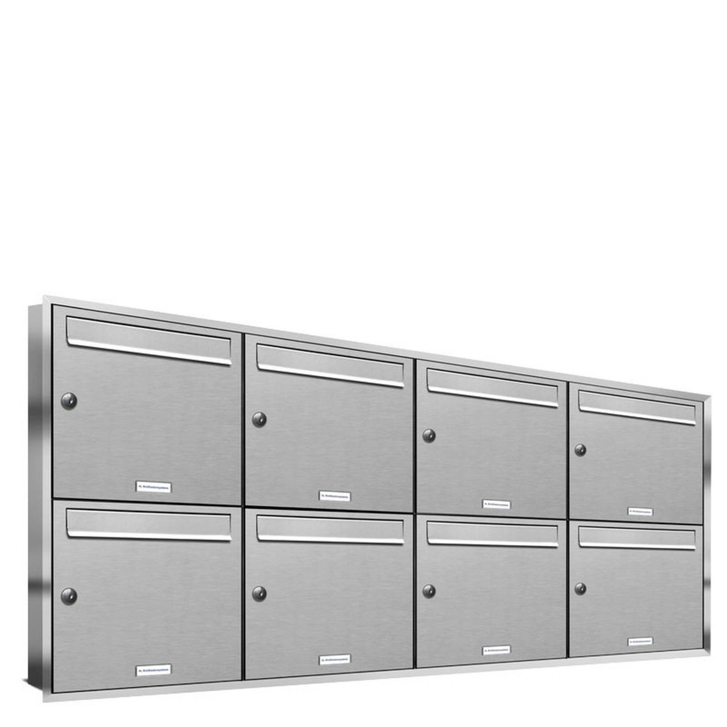 Briefkasten, Parteien: 8, Unterputzmontage, BxHxT: 153,126 x 72,4 x 11,6 cm