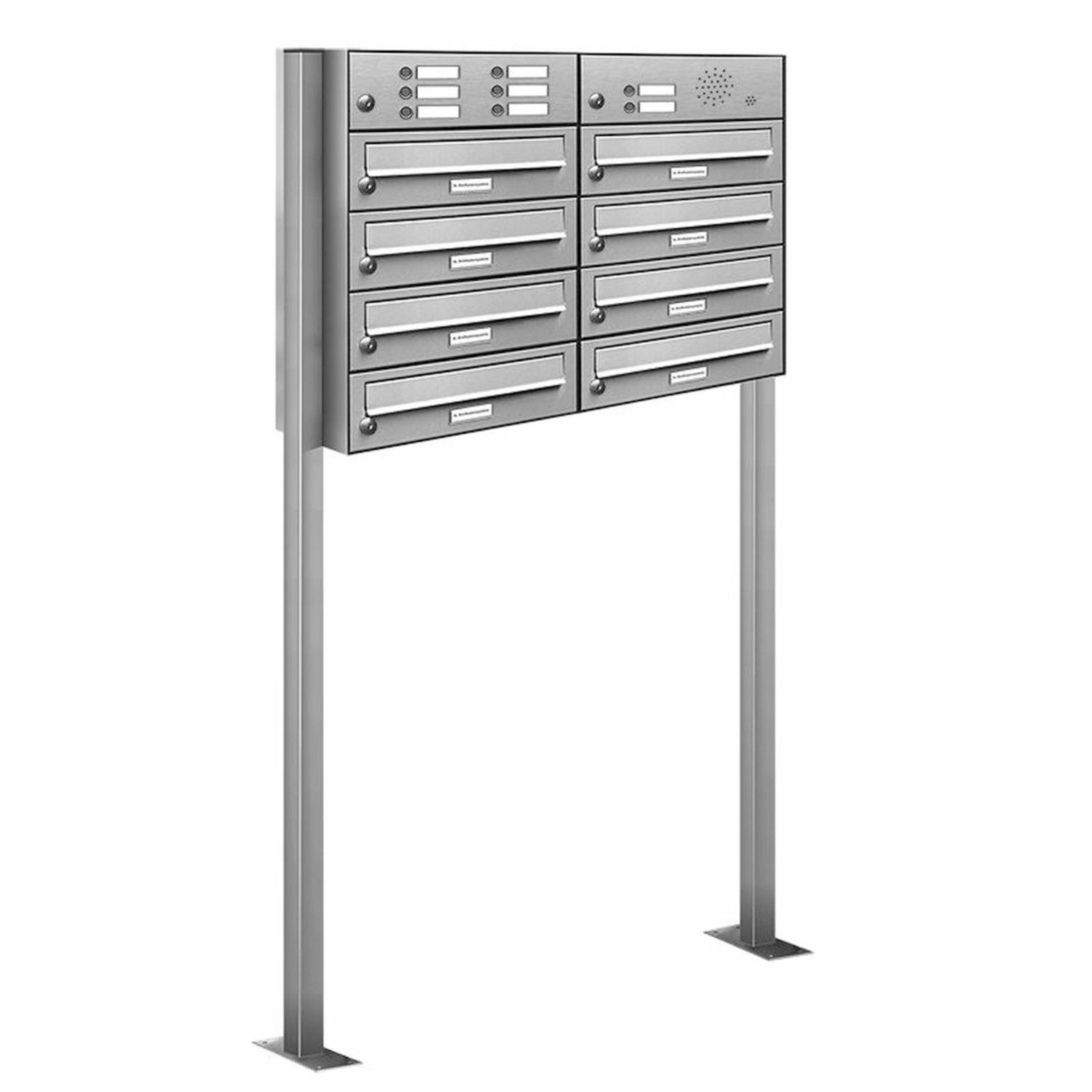 Briefkasten, Parteien: 8, Freistehend, BxHxT: 84,6 x 150 x 27,5 cm