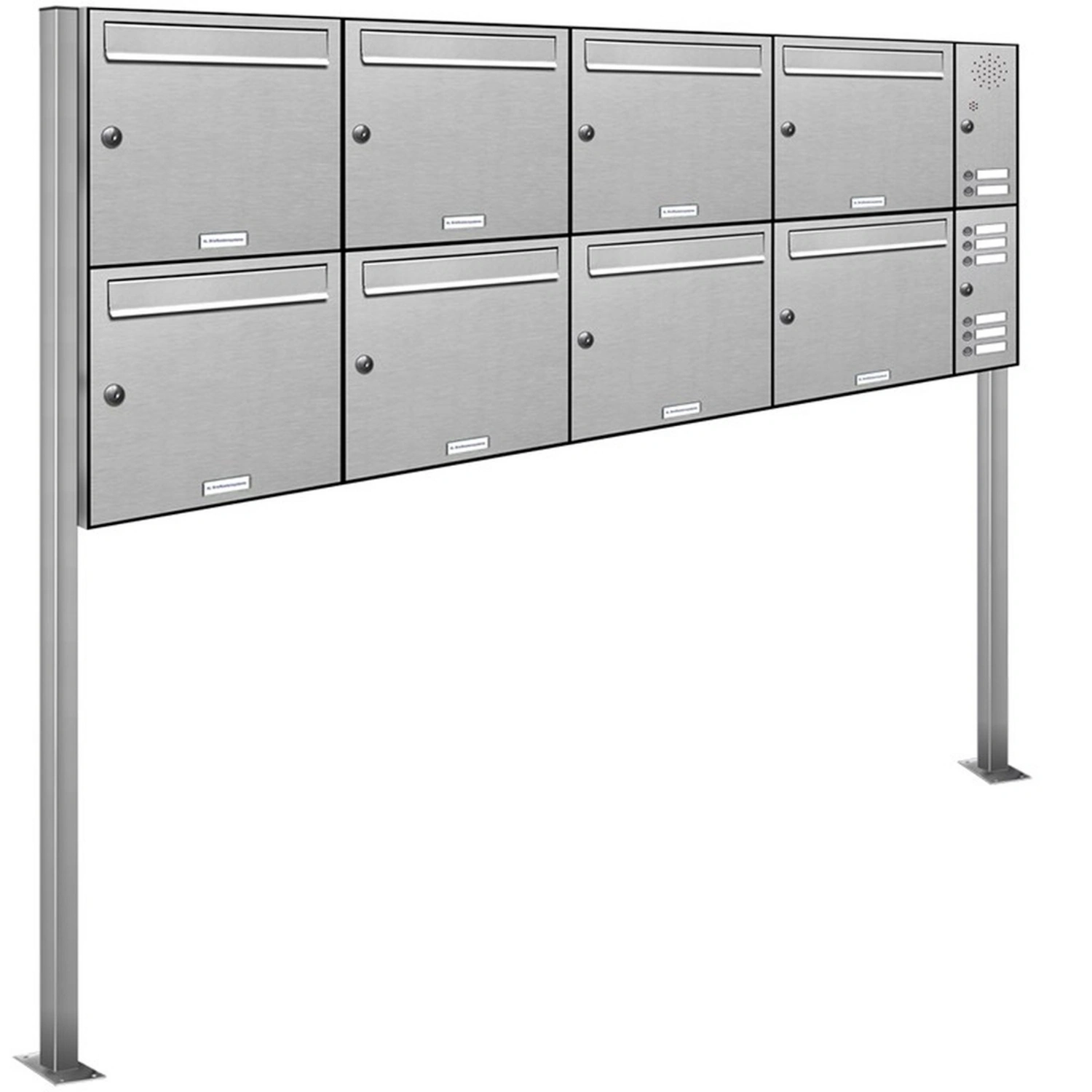 Briefkasten, Parteien: 8, Freistehend, BxHxT: 176,0 x 150 x 11,6 cm