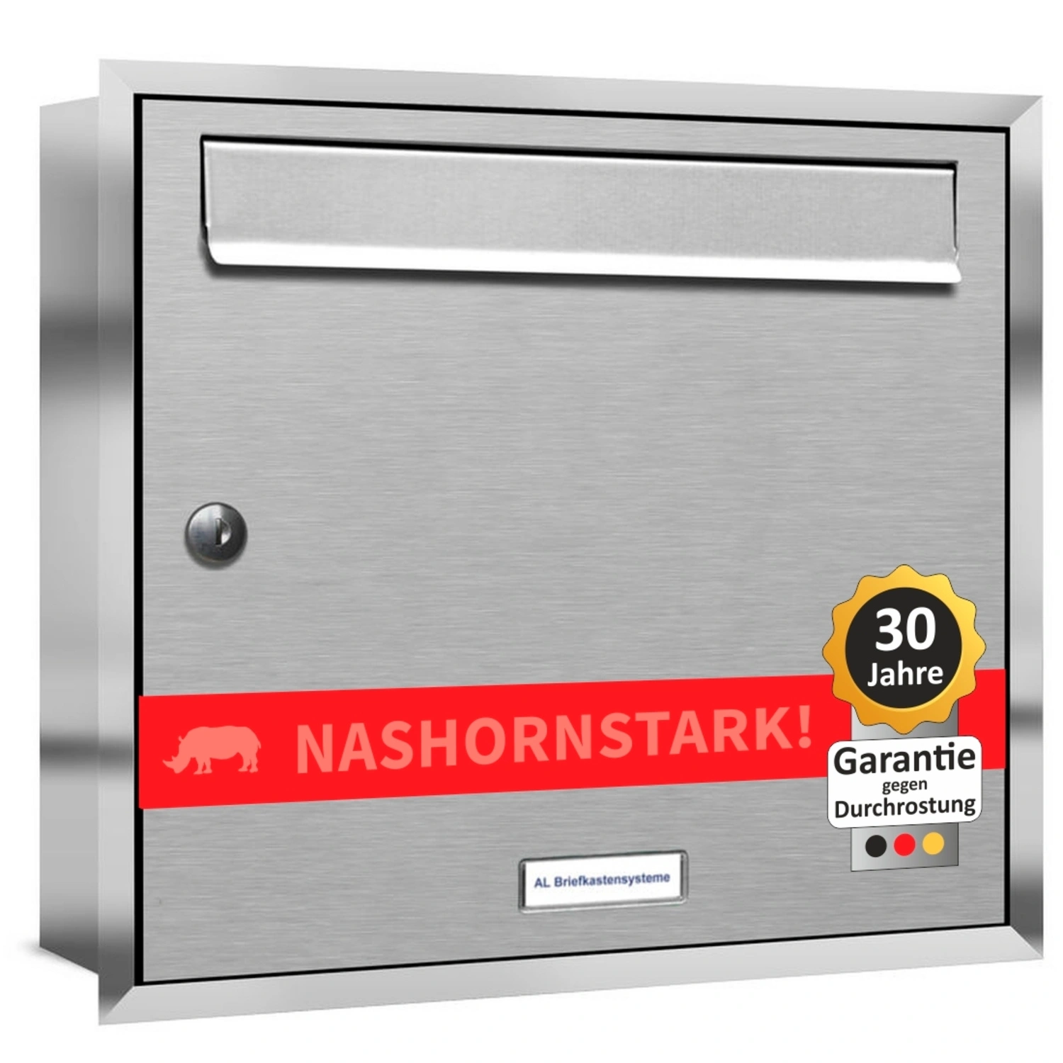 Briefkasten, Parteien: 1, Unterputzmontage, BxHxT: 42,5 x 38,5 x 11,6 cm