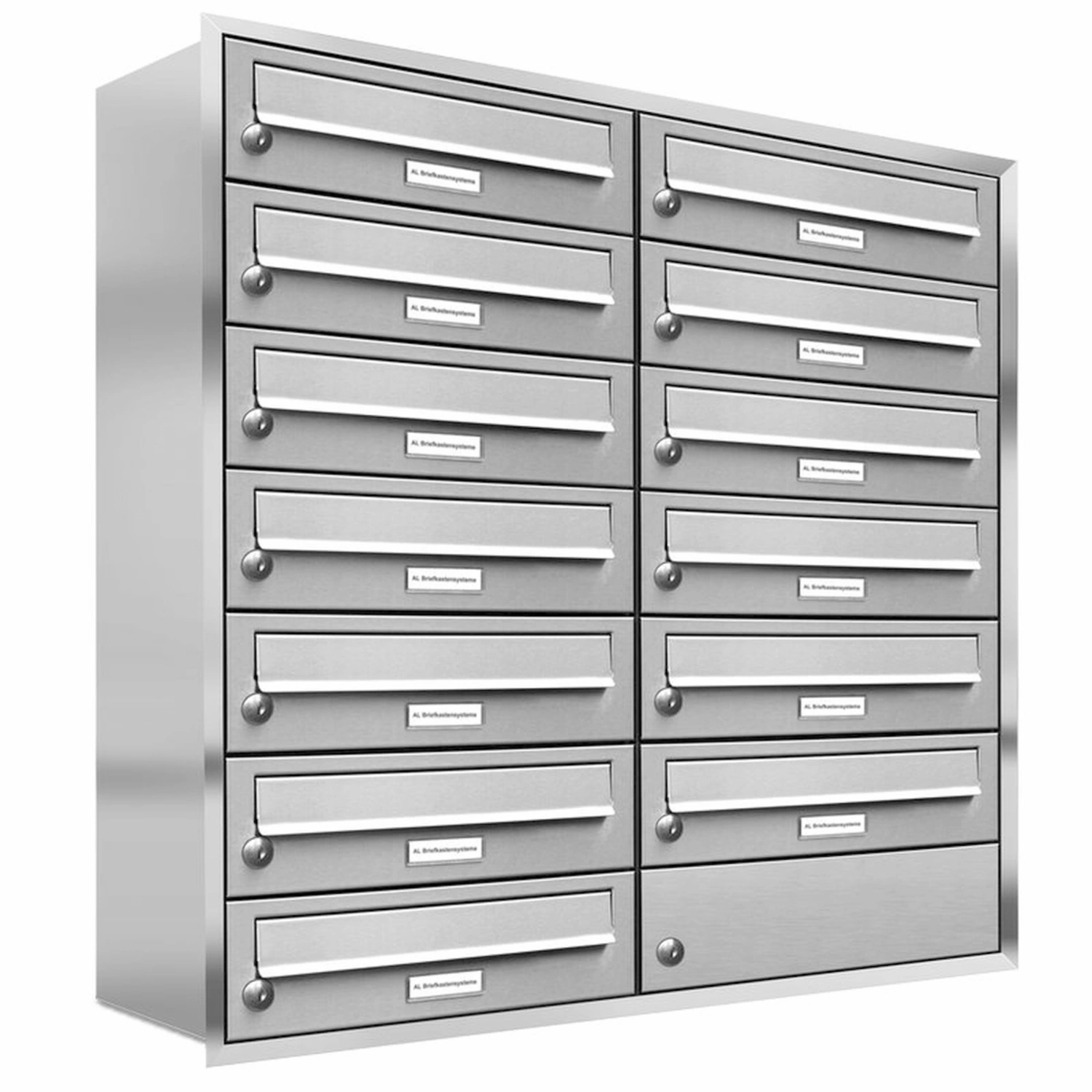 Briefkasten, Parteien: 13, Unterputzmontage, BxHxT: 153,190 x 84,5 x 27,5 cm