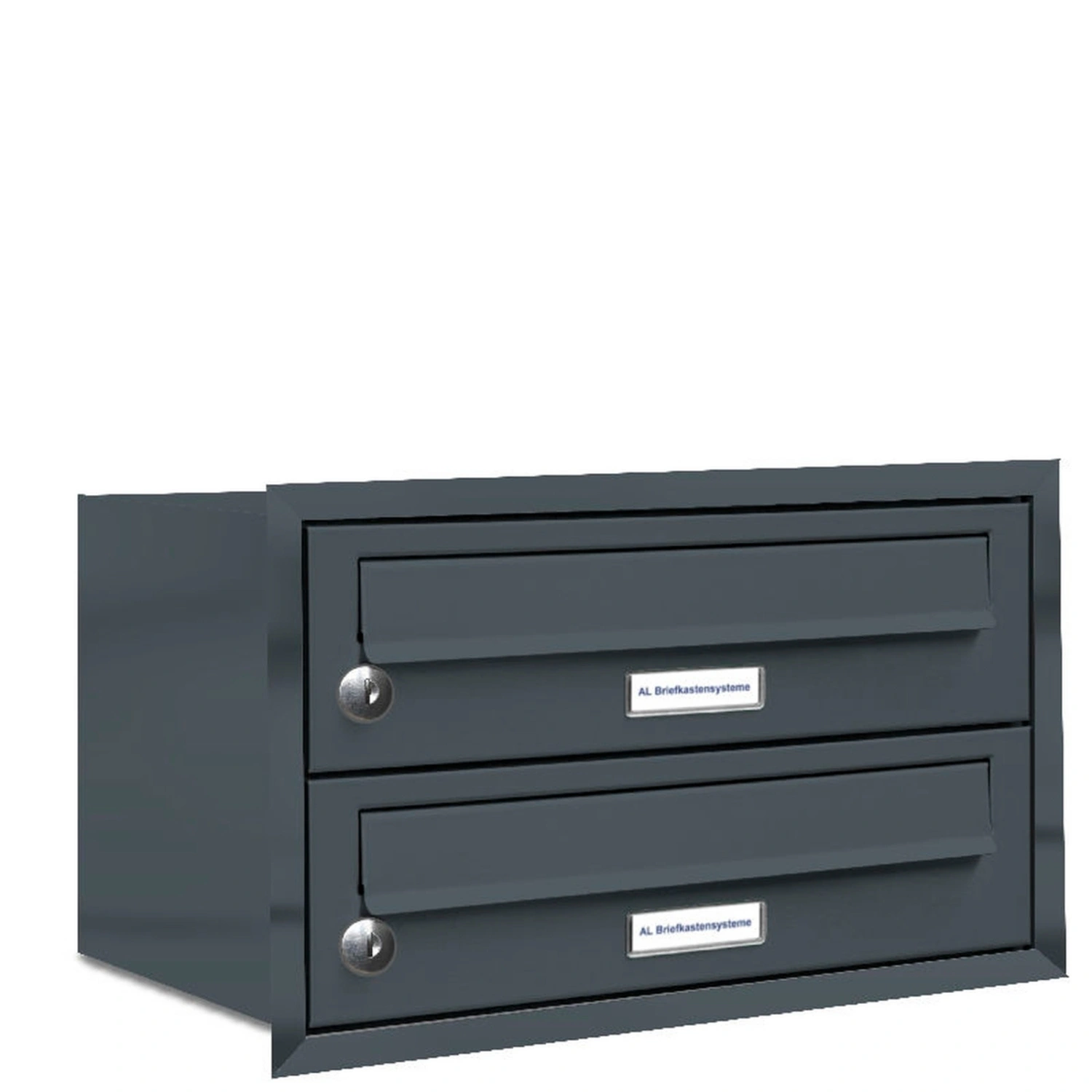 Briefkasten, Parteien: 2, Unterputzmontage, BxHxT: 153,174 x 27,0 x 27,5 cm