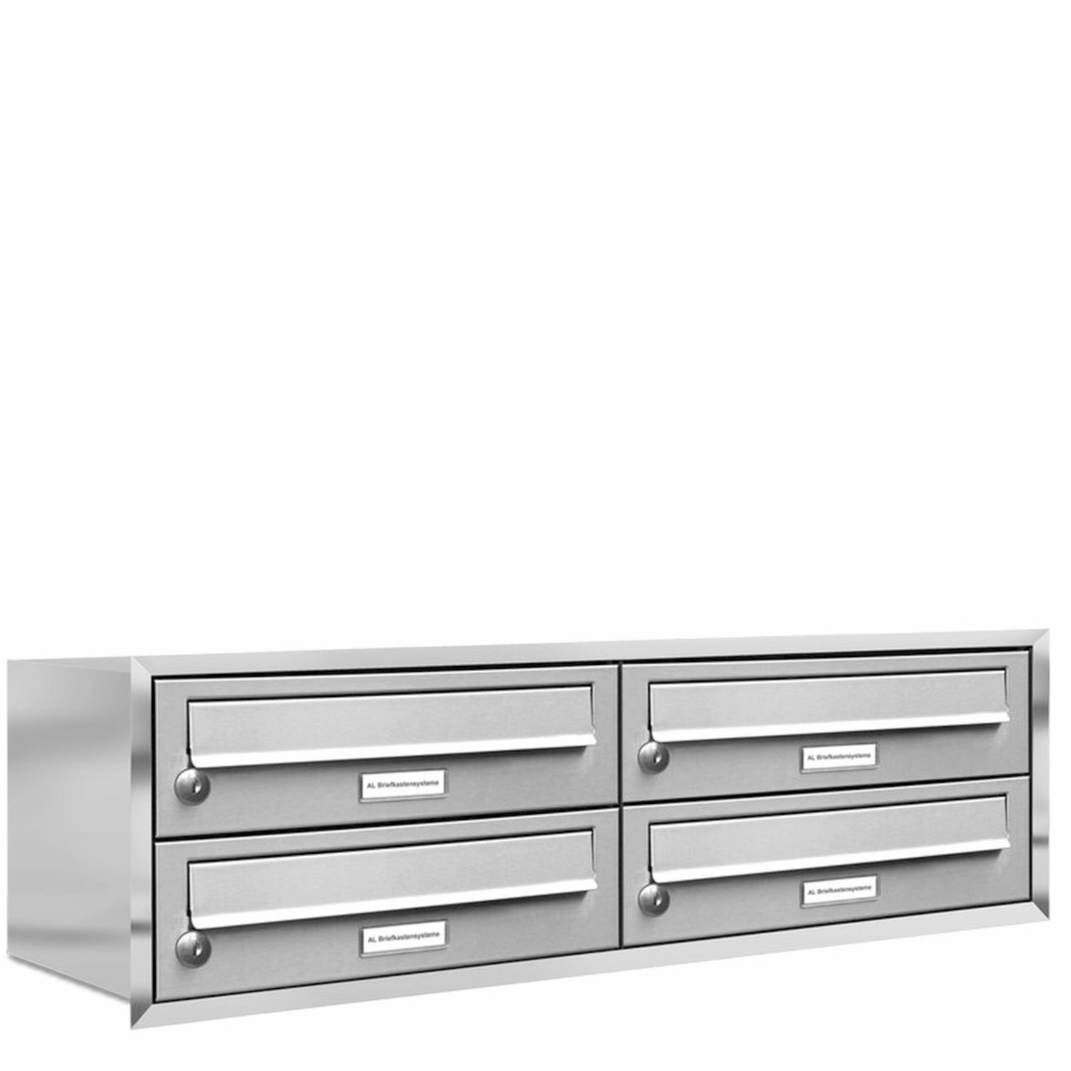 Briefkasten, Parteien: 4, Unterputzmontage, BxHxT: 80,6 x 27 x 27,5 cm