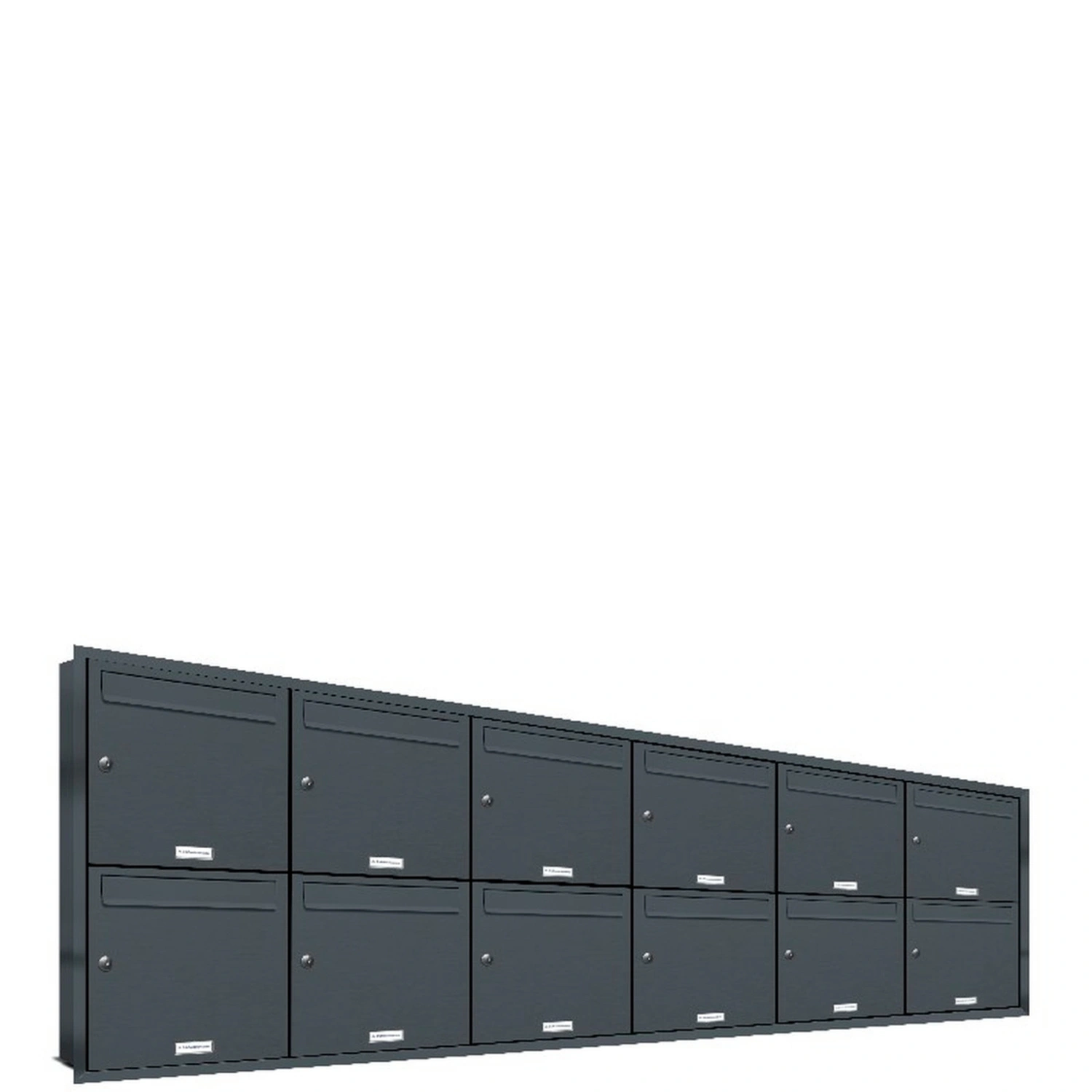 Briefkasten, Parteien: 12, BxHxT: 233,8 x 72,4 x 11,6 cm