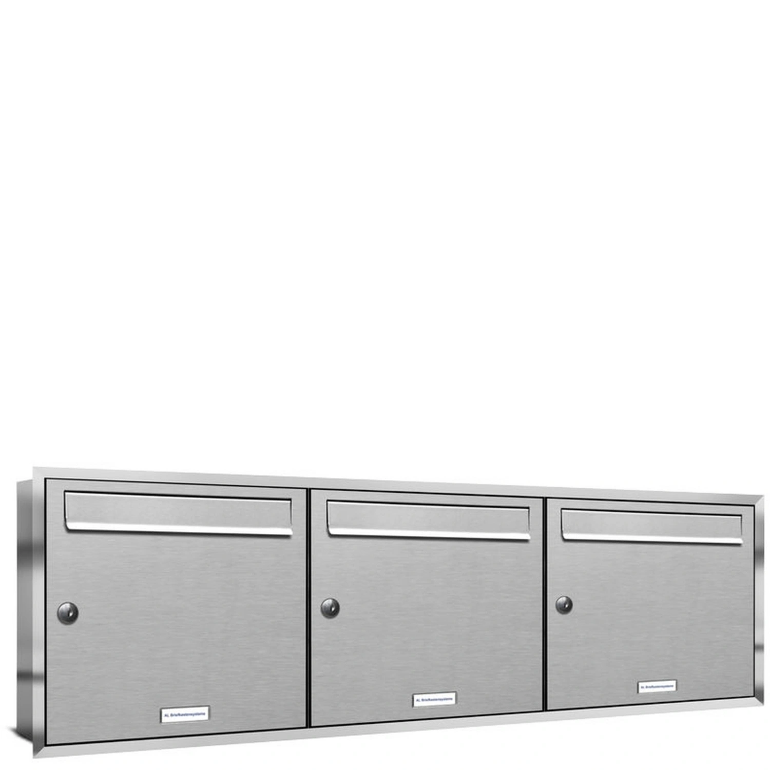 Briefkasten, Parteien: 3, Unterputzmontage, BxHxT: 153,208 x 38,5 x 11,6 cm