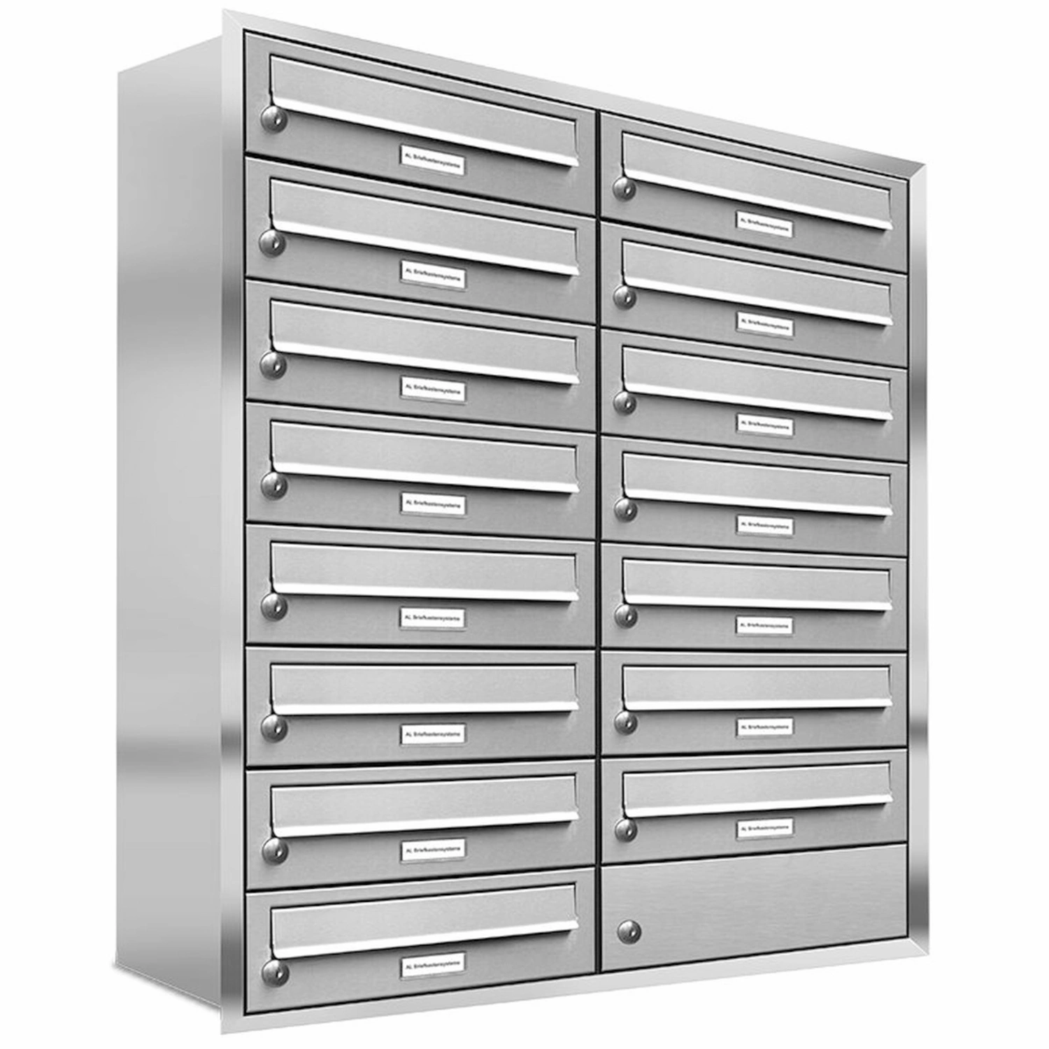 Briefkasten, Parteien: 15, Unterputzmontage, BxHxT: 153,457 x 96,0 x 27,5 cm
