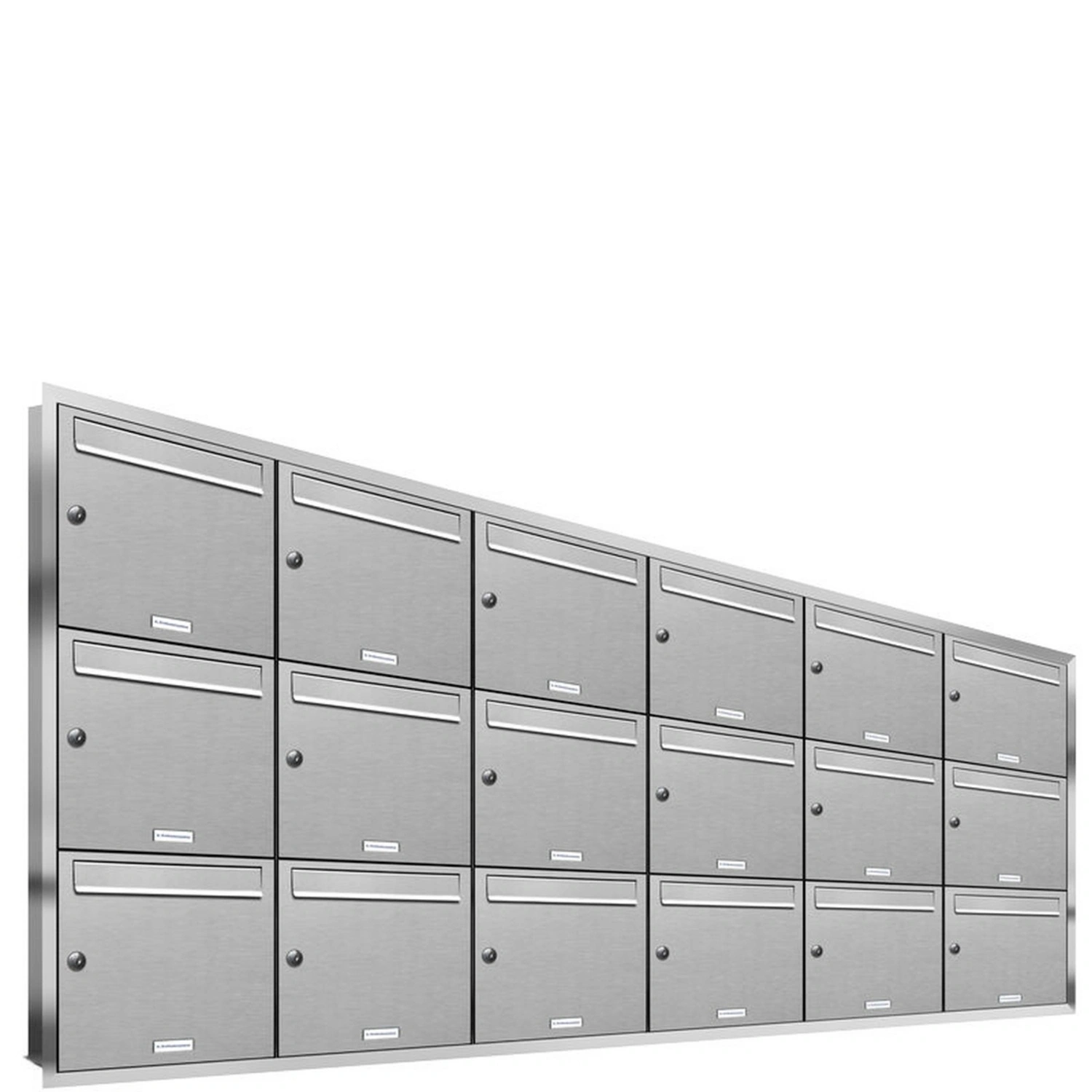 Briefkasten, Parteien: 18, Unterputzmontage, BxHxT: 153,297 x 106,6 x 11,6 cm