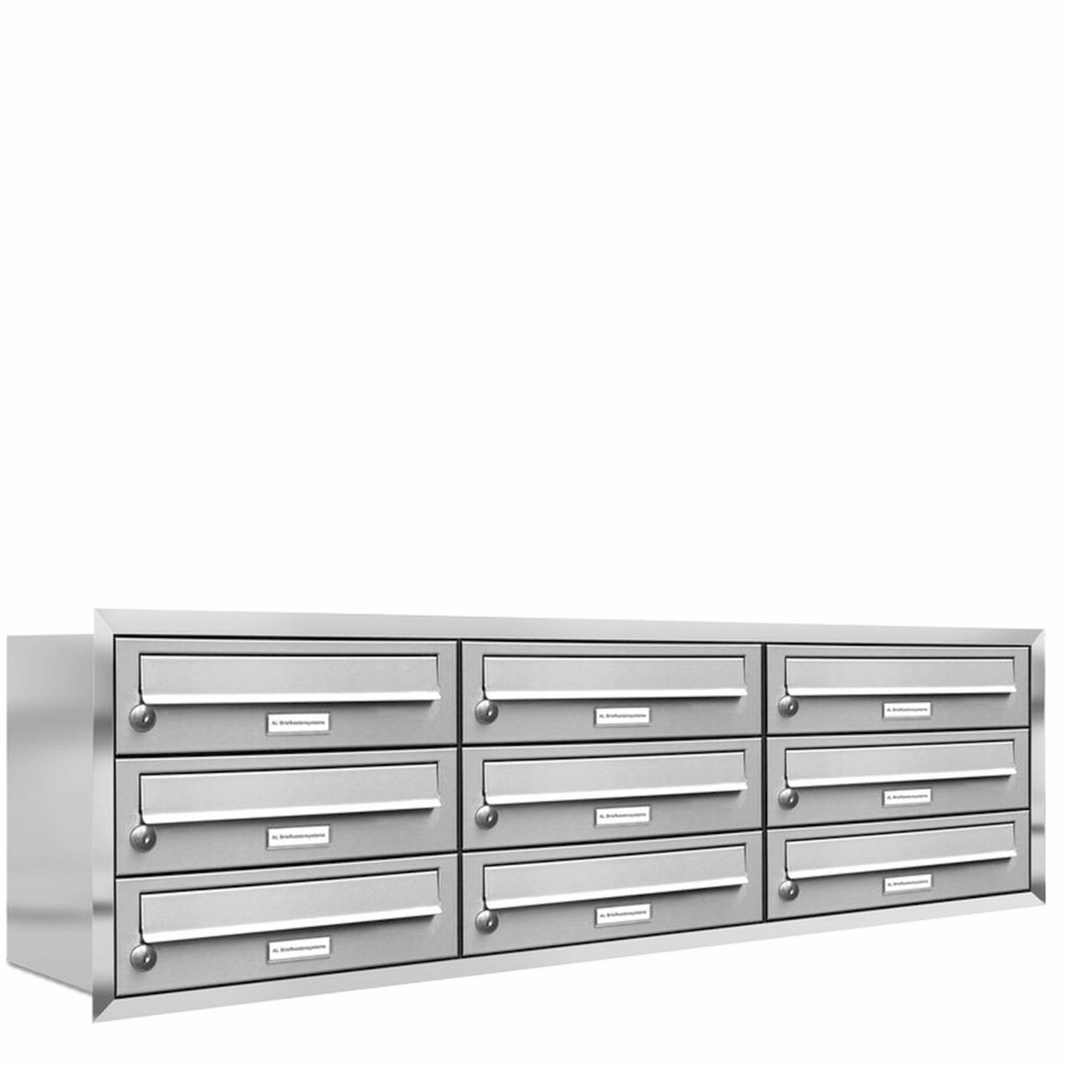 Briefkasten, Parteien: 9, Unterputzmontage, BxHxT: 118,9 x 38,5 x 27,5 cm