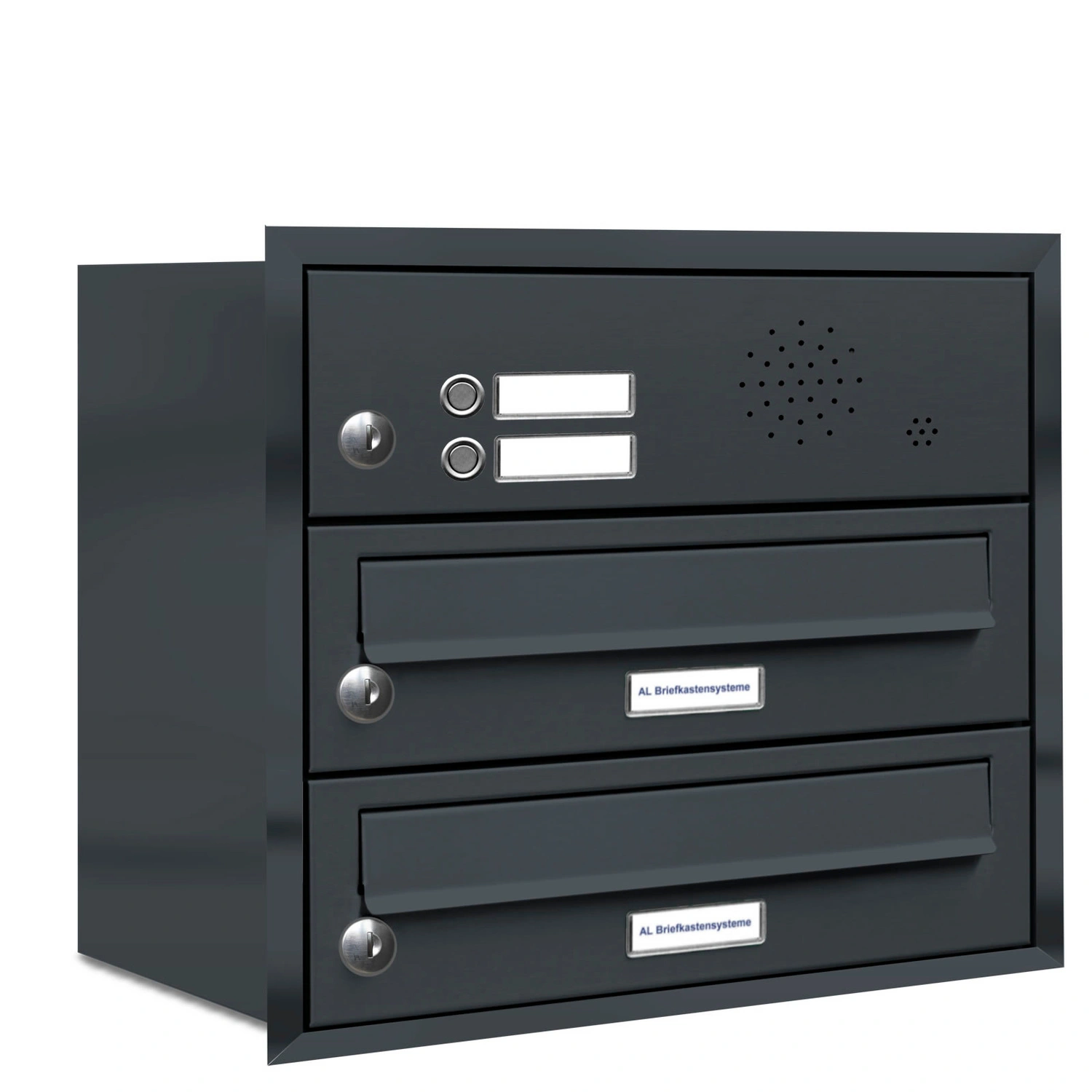 Briefkasten, Parteien: 2, Unterputzmontage, BxHxT: 153,234 x 38,5 x 27,5 cm