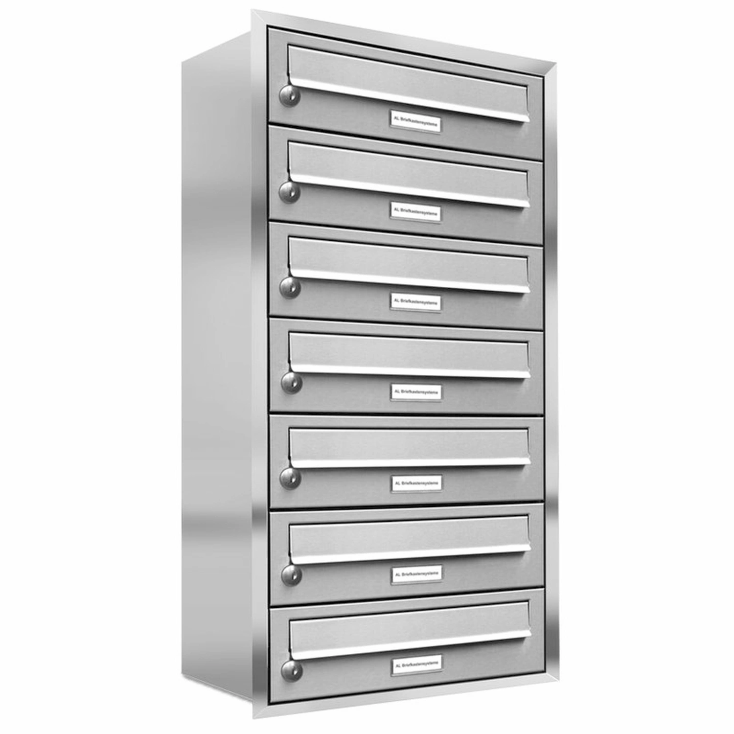 Briefkasten, Parteien: 7, Unterputzmontage, BxHxT: 153,243 x 84,5 x 27,5 cm