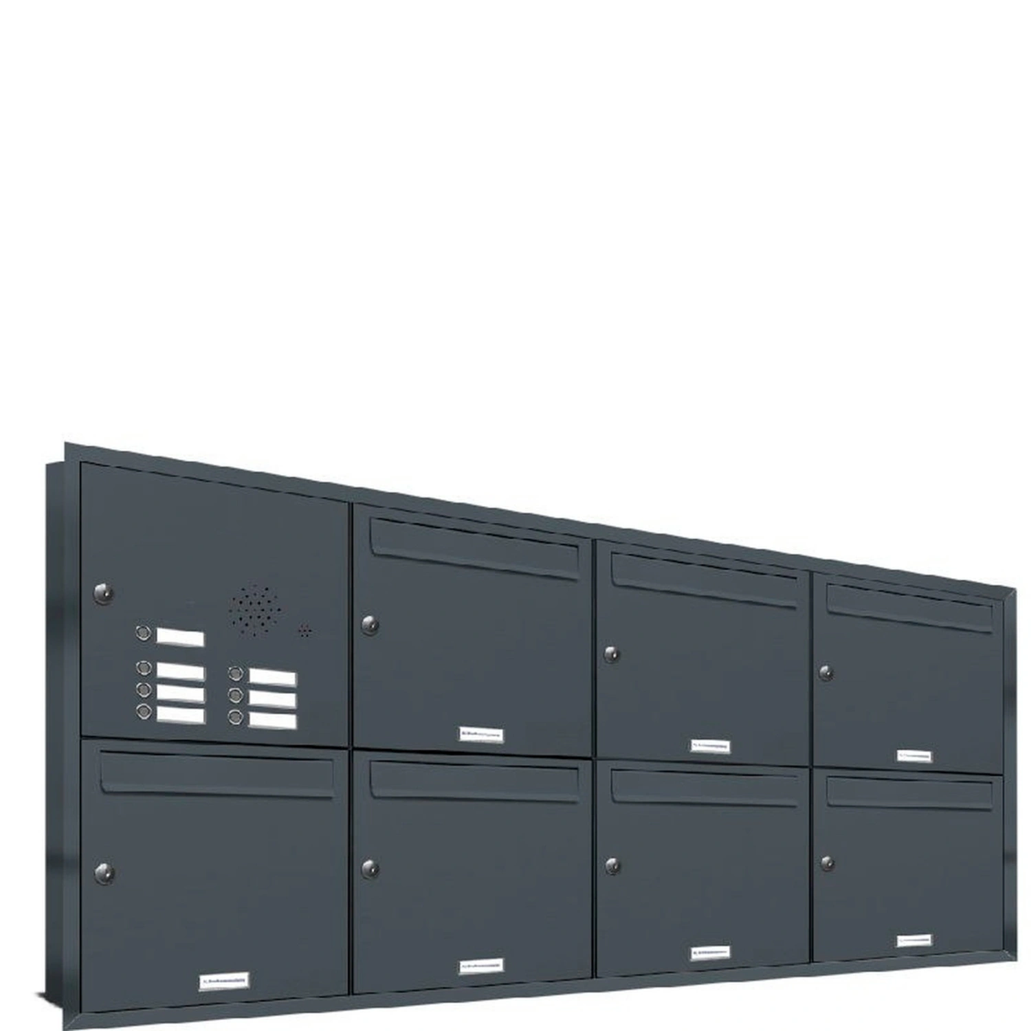 Briefkasten, Parteien: 7, Unterputzmontage, BxHxT: 153,183 x 72,4 x 11,6 cm