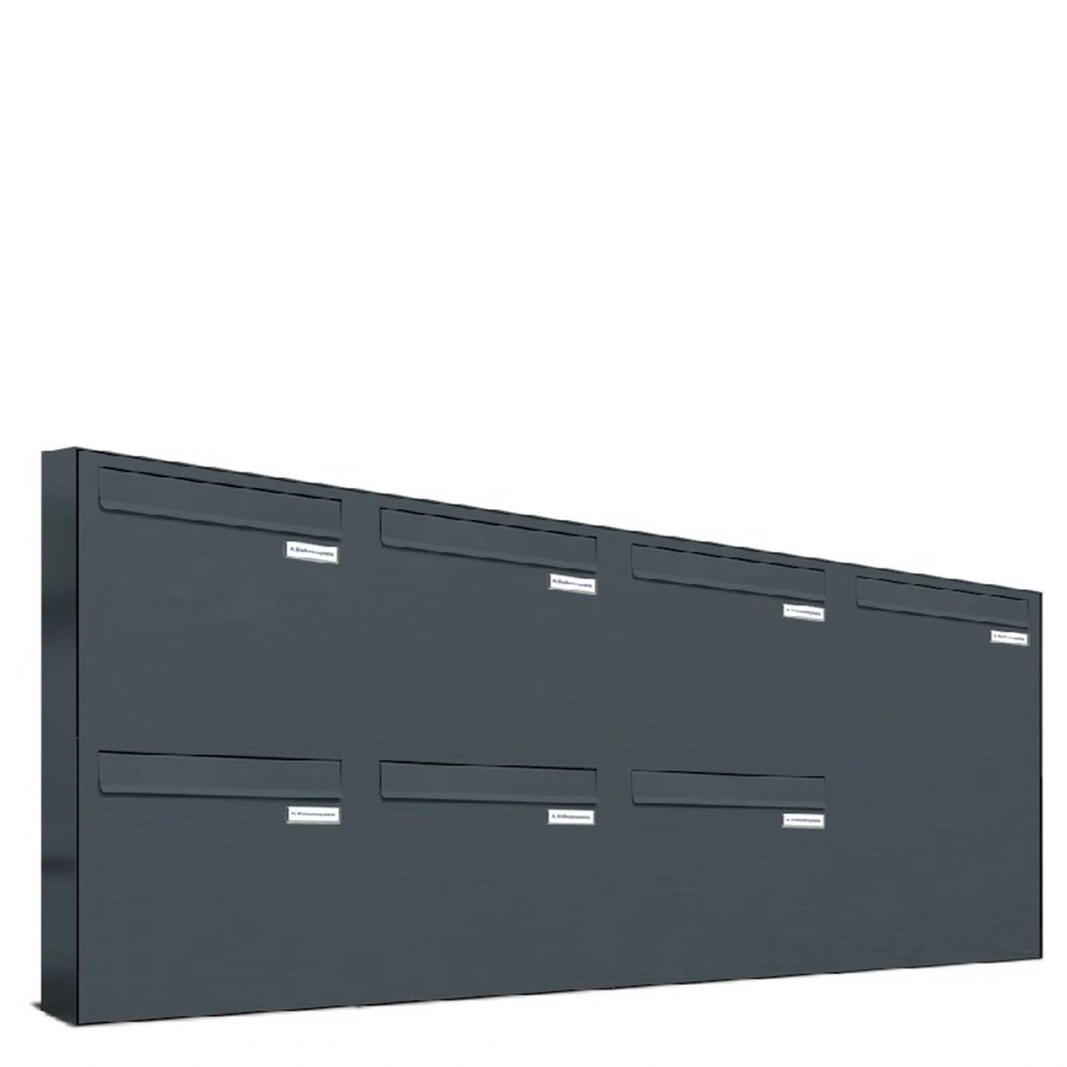 Briefkasten, Parteien: 7, Zaundurchwurf, BxHxT: 153,6 x 68,4 x 11,6 cm