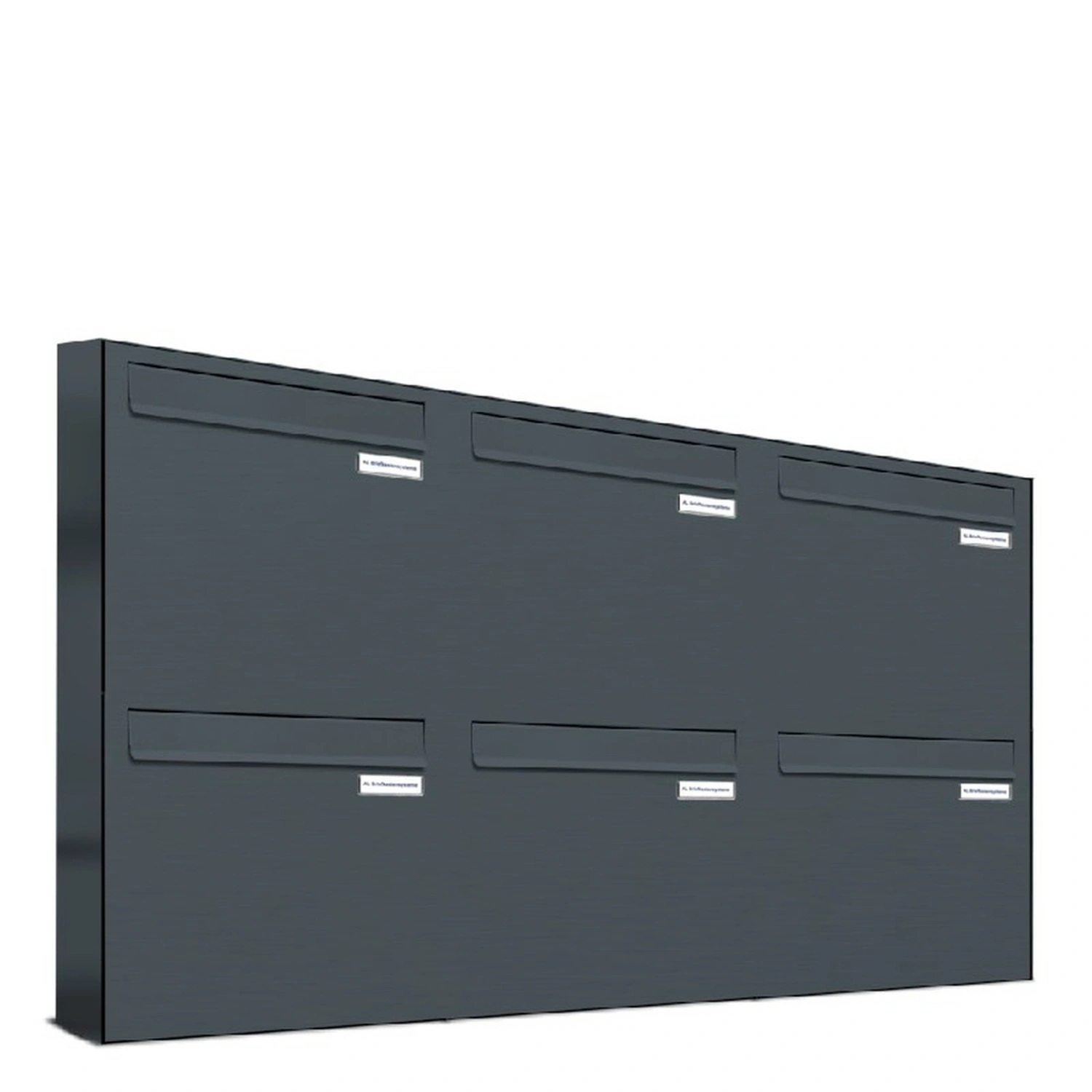 Briefkasten, Parteien: 6, Zaundurchwurf, BxHxT: 153,152 x 68,4 x 11,6 cm