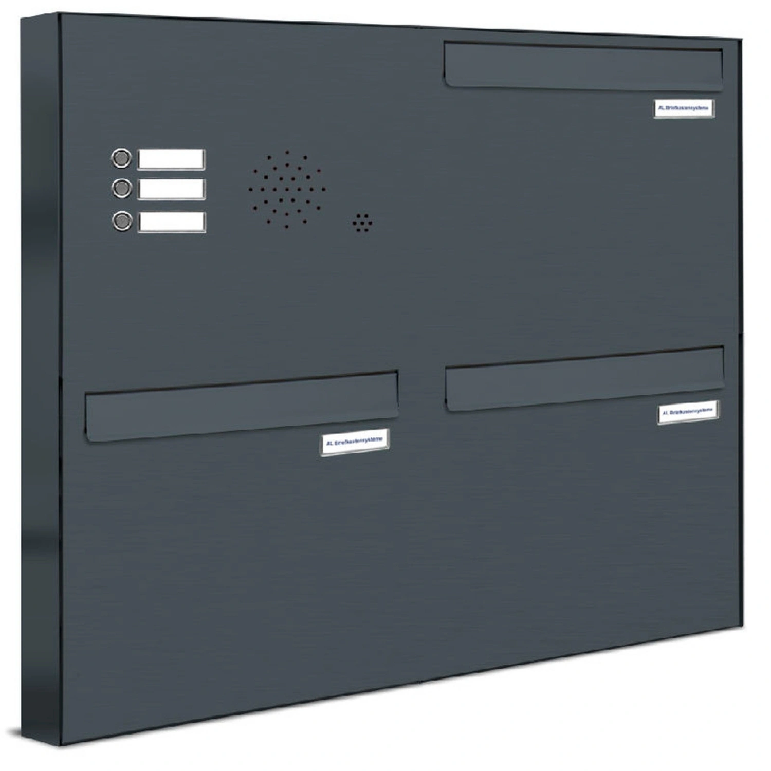 Briefkasten, Parteien: 3, Zaundurchwurf, BxHxT: 153,64 x 68,4 x 11,6 cm