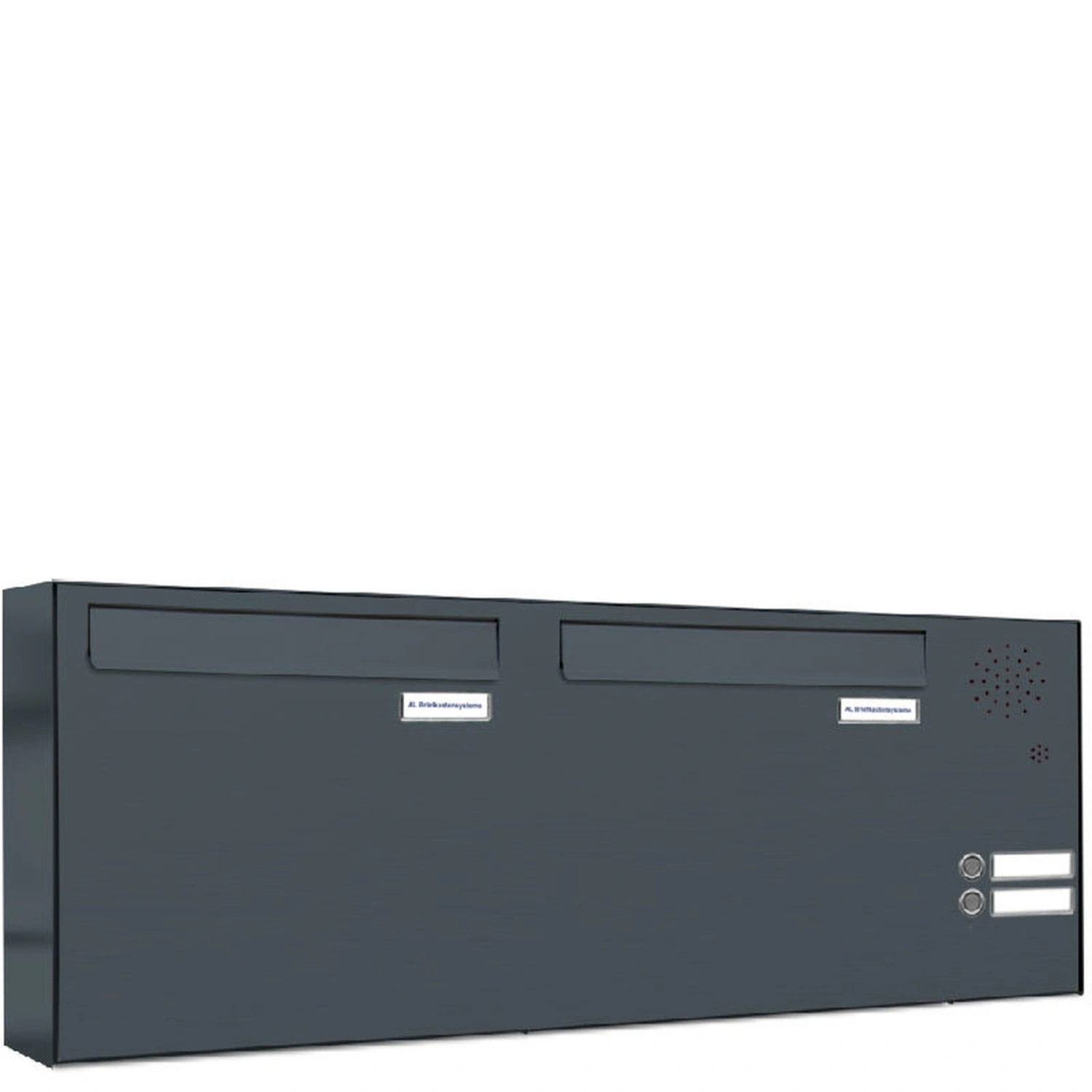Briefkasten, Parteien: 2, Zaundurchwurf, BxHxT: 91,6 x 34,5 x 11,6 cm