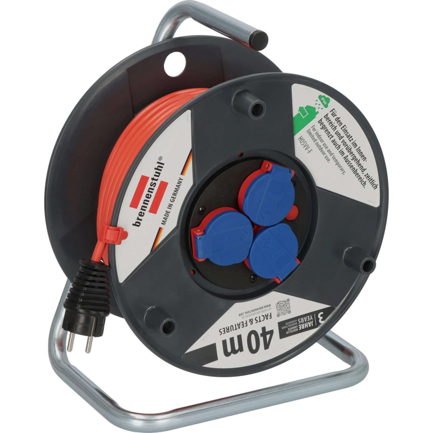 Kabeltrommel, BAT Kabeltrommel 40 m IP44 H05VV-F3G1.5