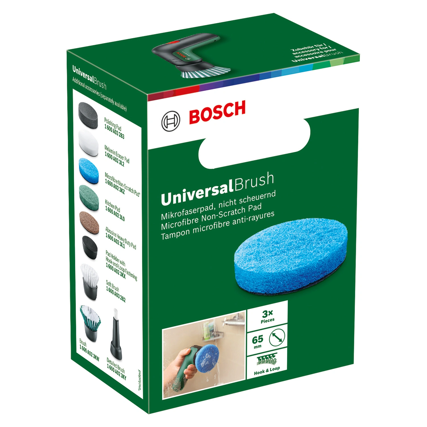 Reinigungspad, Mikrofaser, für Universal Brush, 3 Stück