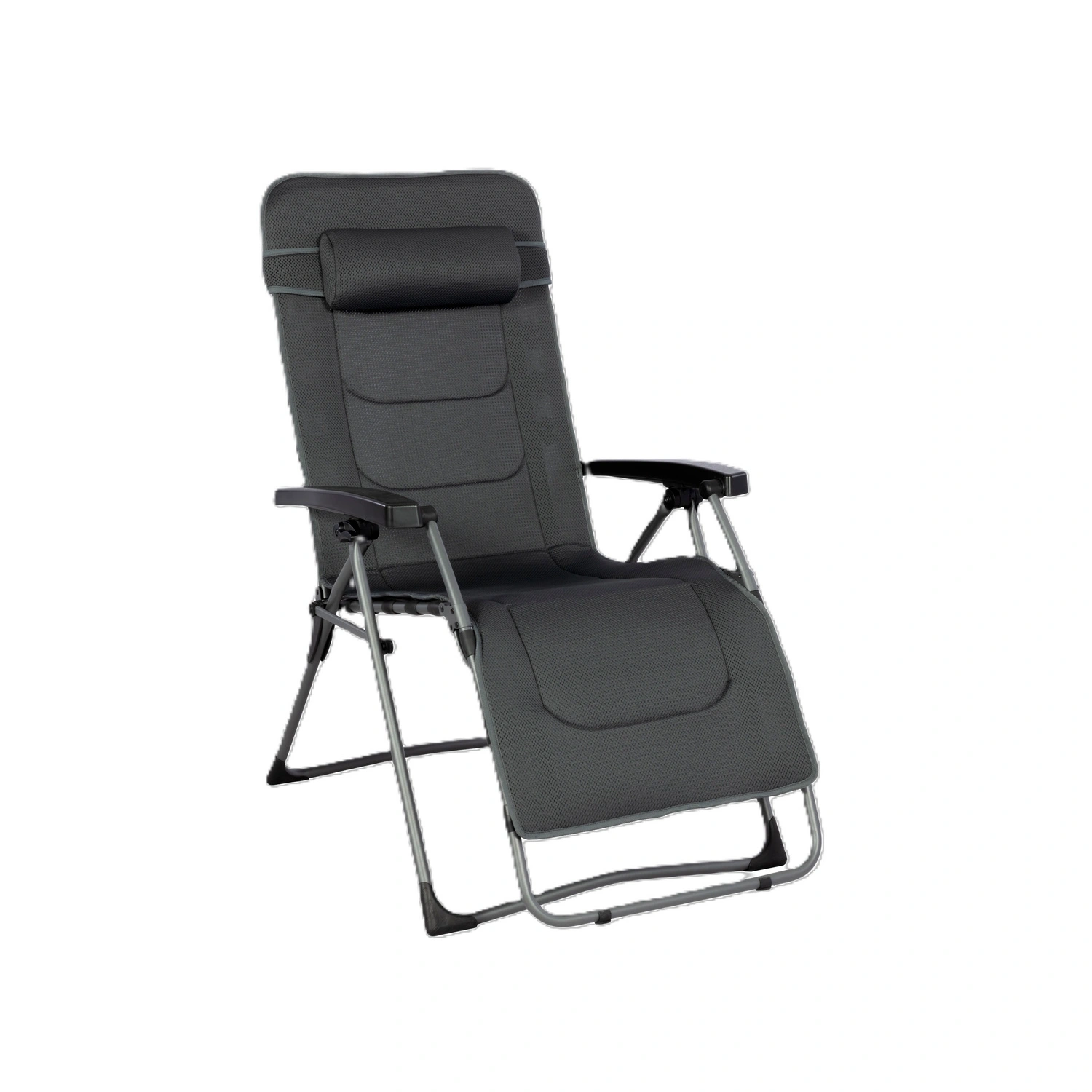 Relaxsessel, 3D Mesh-Gewebe, Stahl-Gestell, grau