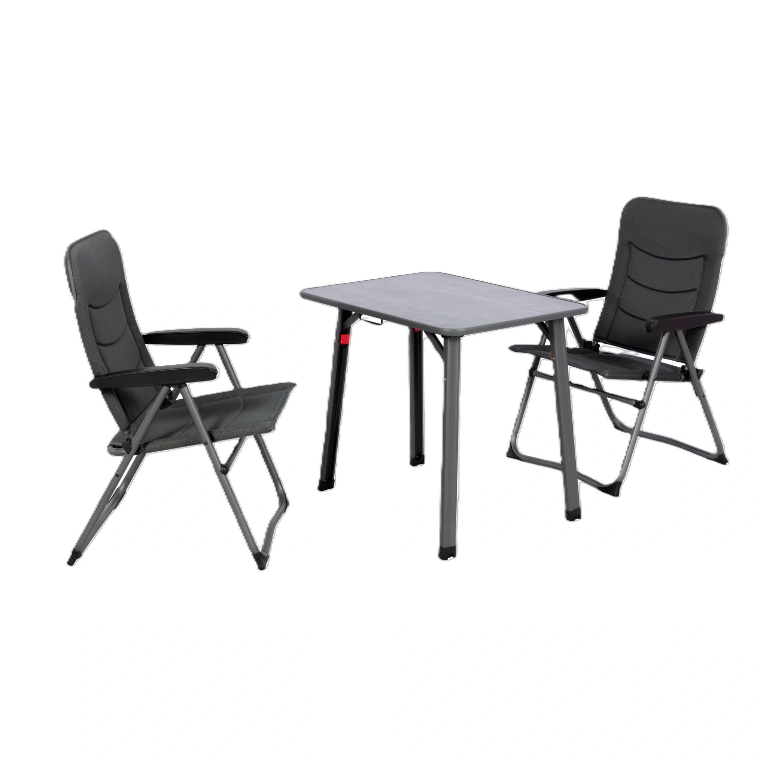 Campingset »VAN«, 3-teilig, 3D Mesh-Gewebe, Polywood-Tischplatte, grau