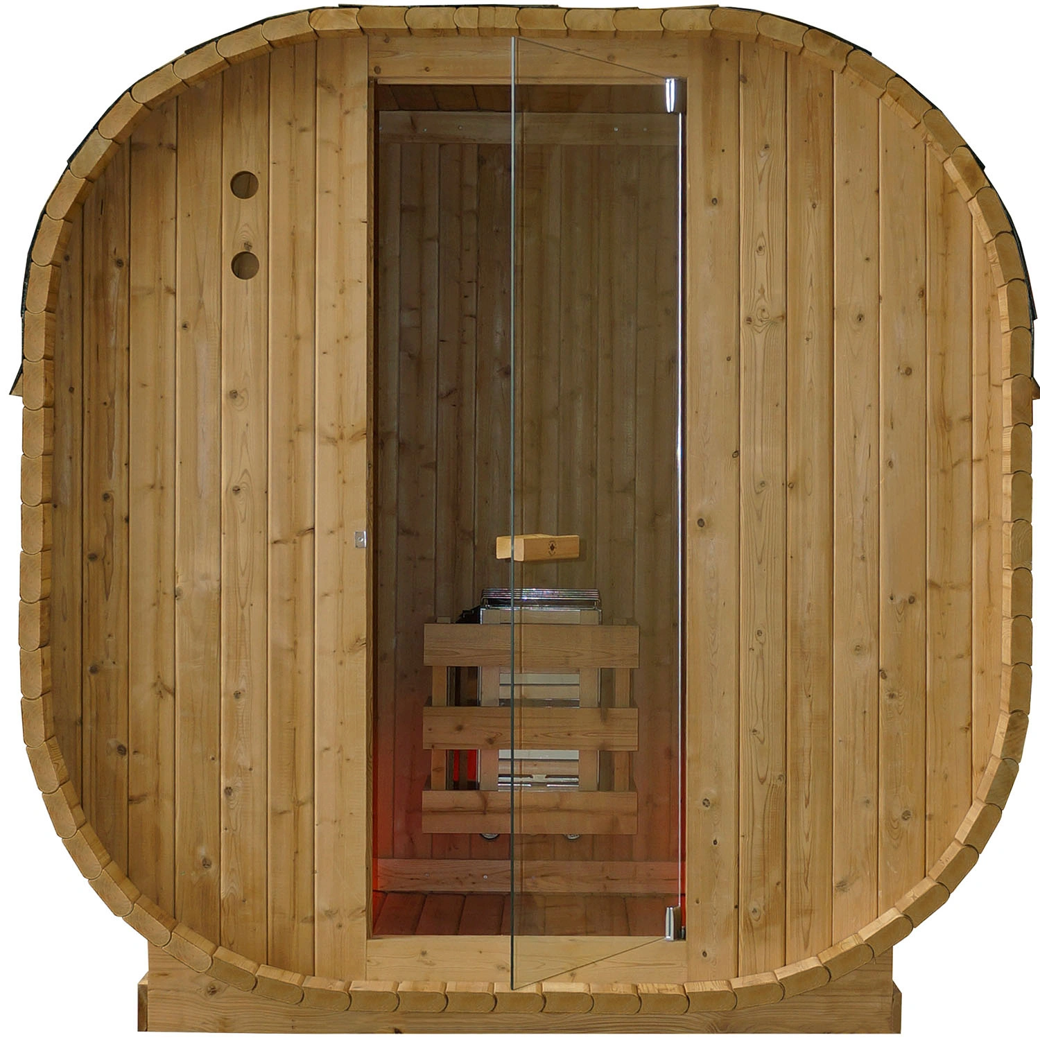 Fasssauna »Canadian Spa«, Hybrid 184 x 120 x 194 cm, mit Infrarot-System & Aufguss-Ofen