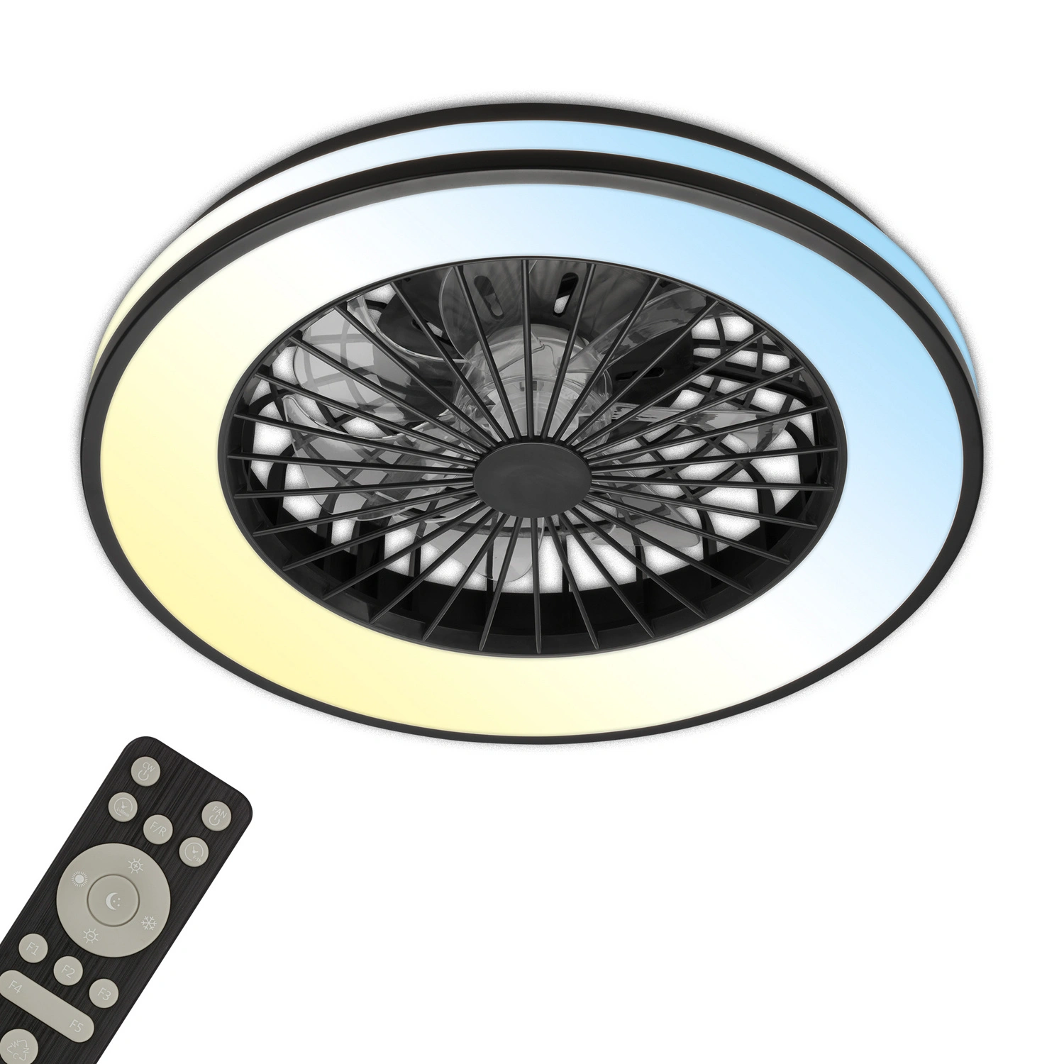 Leuchte, Ventilator, 49 W, schwarz