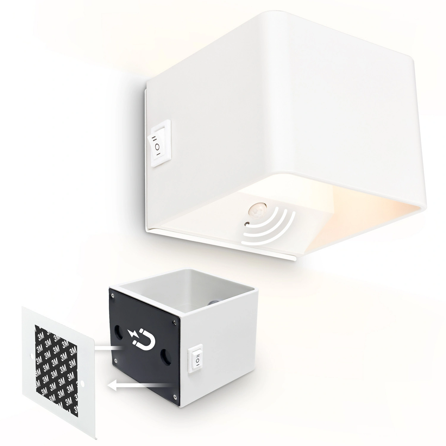 Leuchte, LED Akku Wandleuchte, 1,5 W, weiß matt