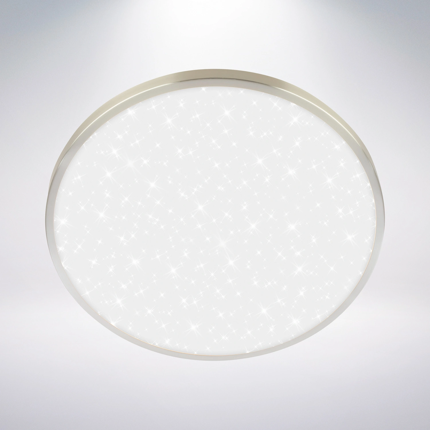 Leuchte, LED Deckenleuchte Sternencover, 22 W, matt-nickel