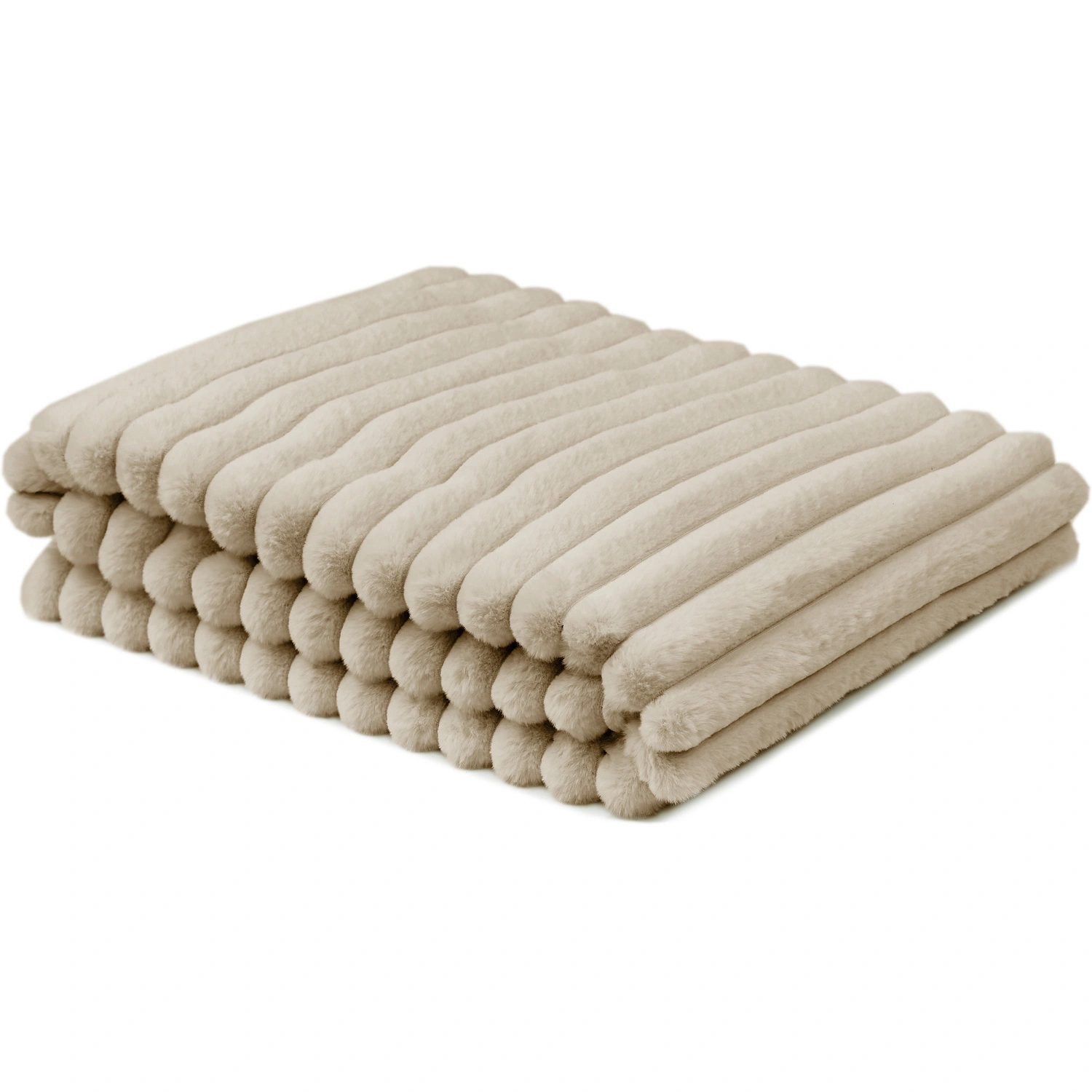 Decke »Helen«, BxL: 130 x 180 cm, Polyester, taupe