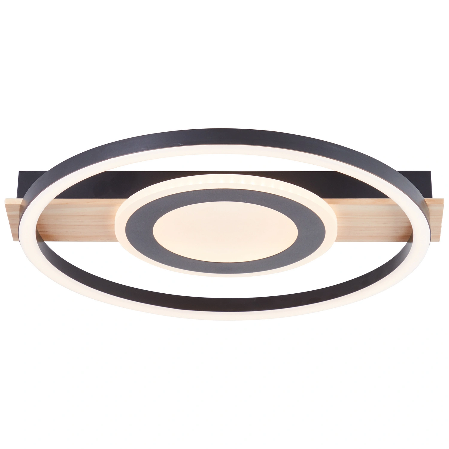 LED-Deckenleuchte »Maureen«, 21W, 2310lm, 3000K, Metall/Holz/Kunststoff, schwarz/holzfarben