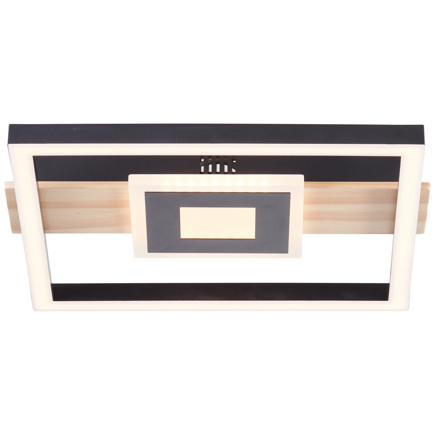 LED-Deckenleuchte »Baldo«, 18W, 1980lm, 3000K, Metall/Holz/Kunststoff, schwarz/holzfarben