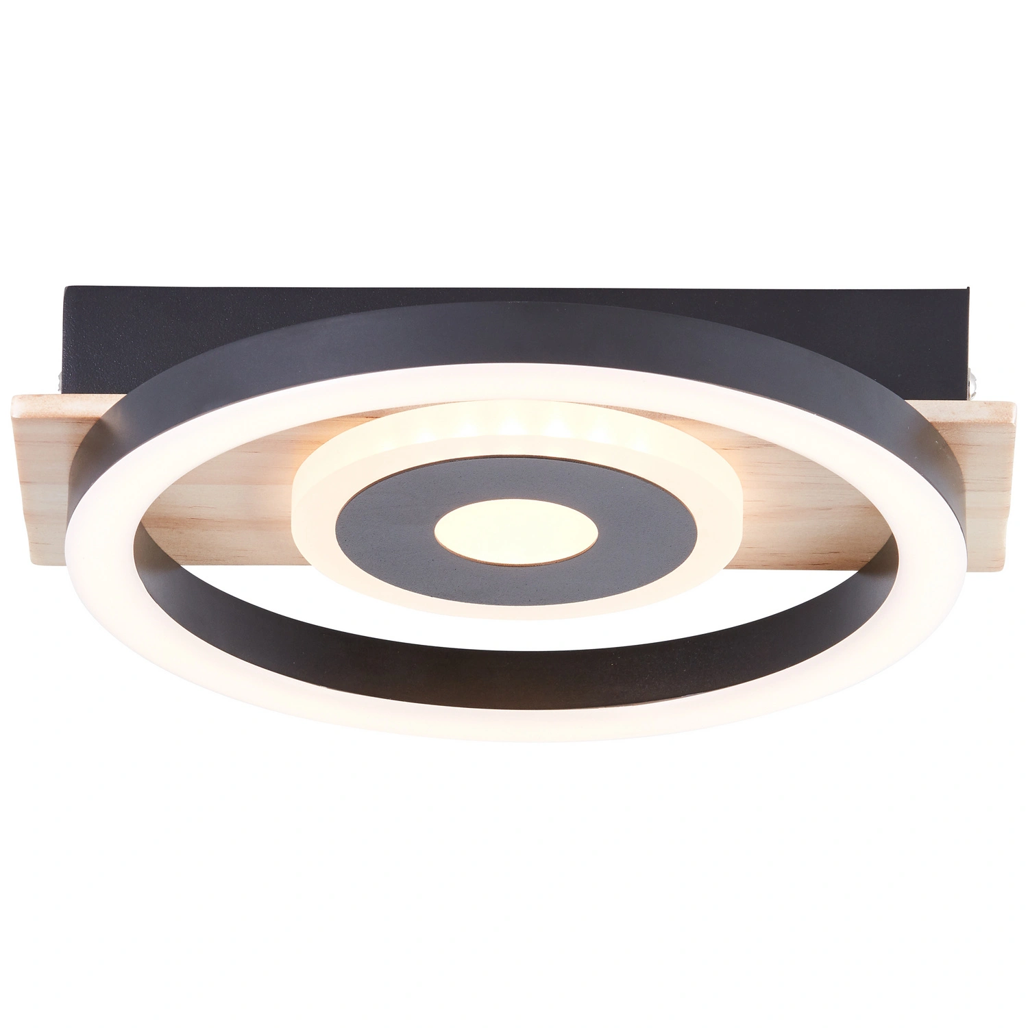 LED-Deckenleuchte »Maureen«, 9W, 990lm, 3000K, Metall/Holz/Kunststoff, schwarz/holzfarben