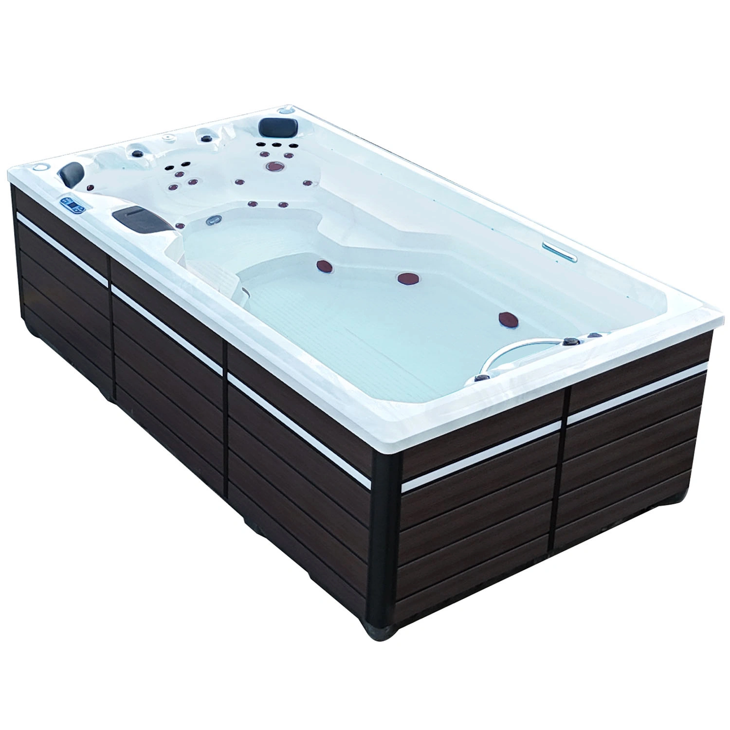 Whirlpool, Whirlpool St. Lawrence 4m Sport Swim Spa weiss, braun