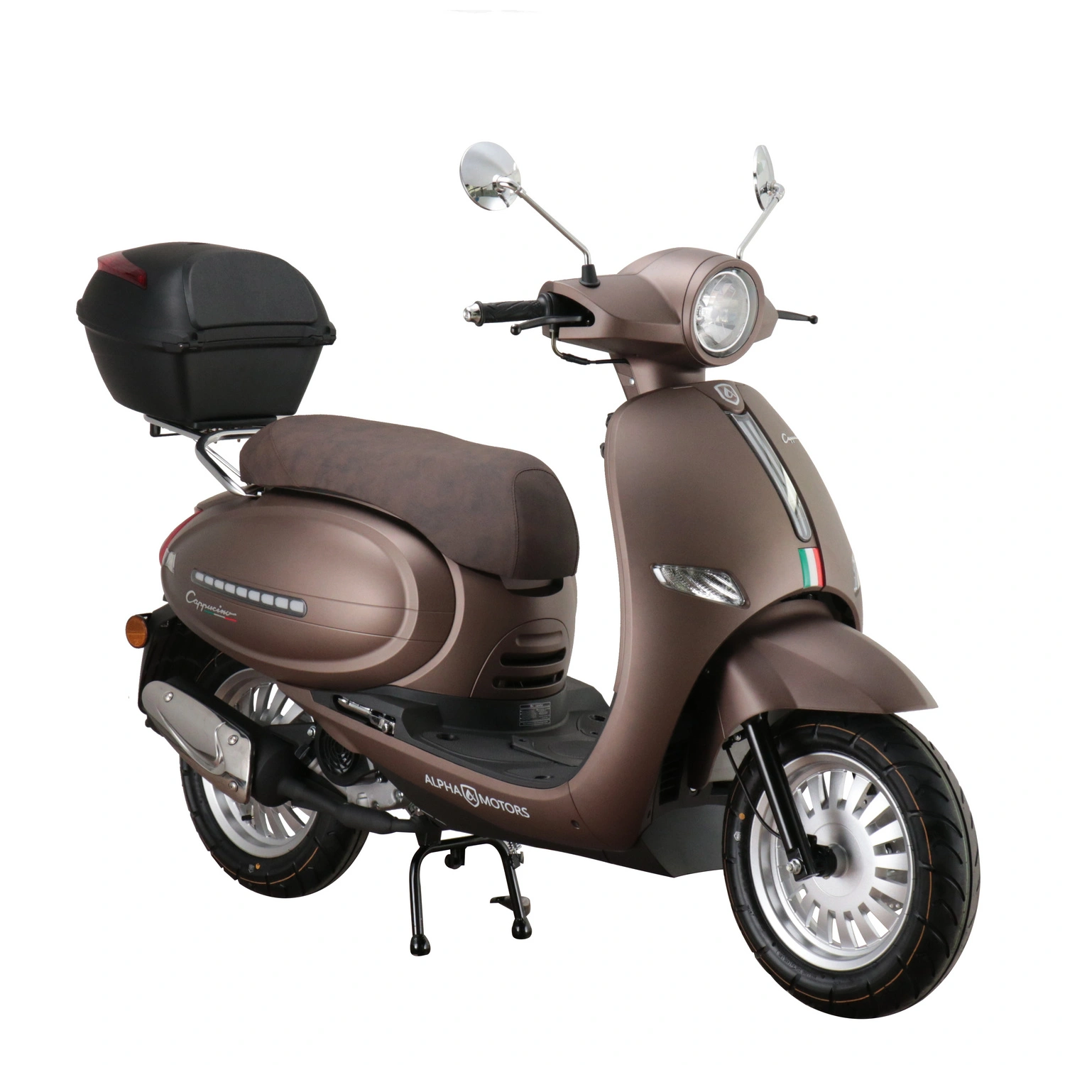 Motorroller »Cappucino«, 125 ccm, 85 km/h, EURO 5+, mattbraun, inkl. Topcase
