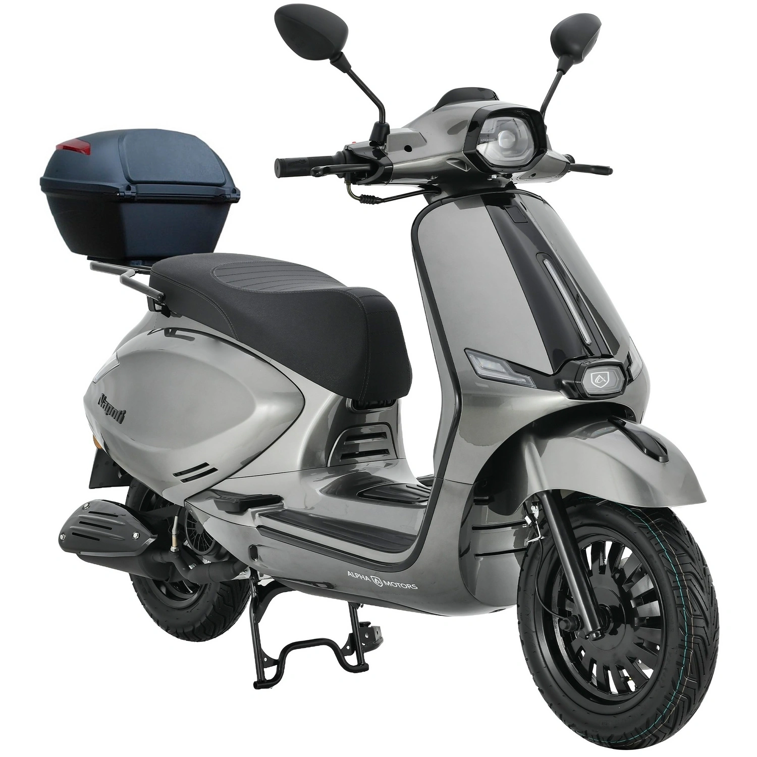 Motorroller »Napoli«, 125 ccm, 85 km/h, EURO 5+, silber-schwarz, inkl. Topcase
