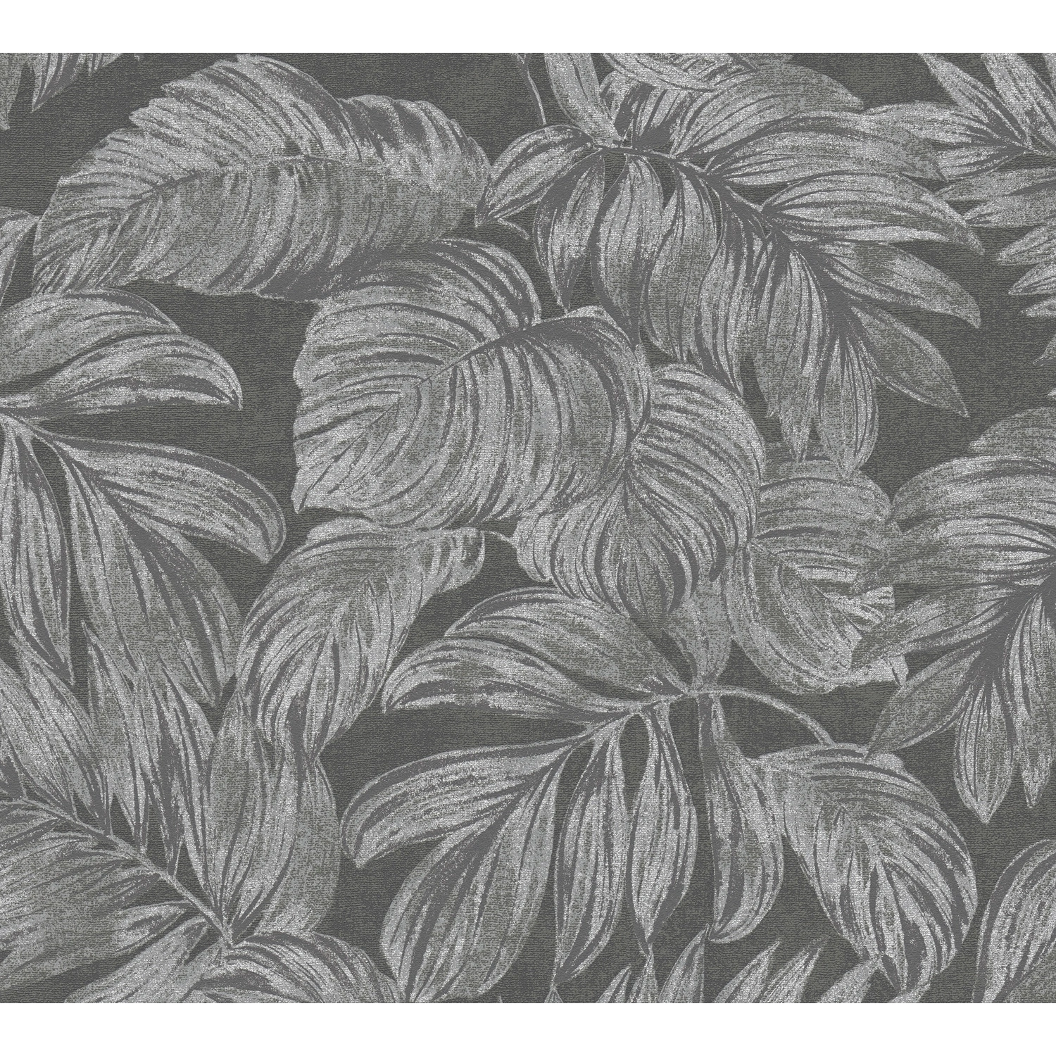 Vliestapete, 10,05×0,53m, Blatt schwarz