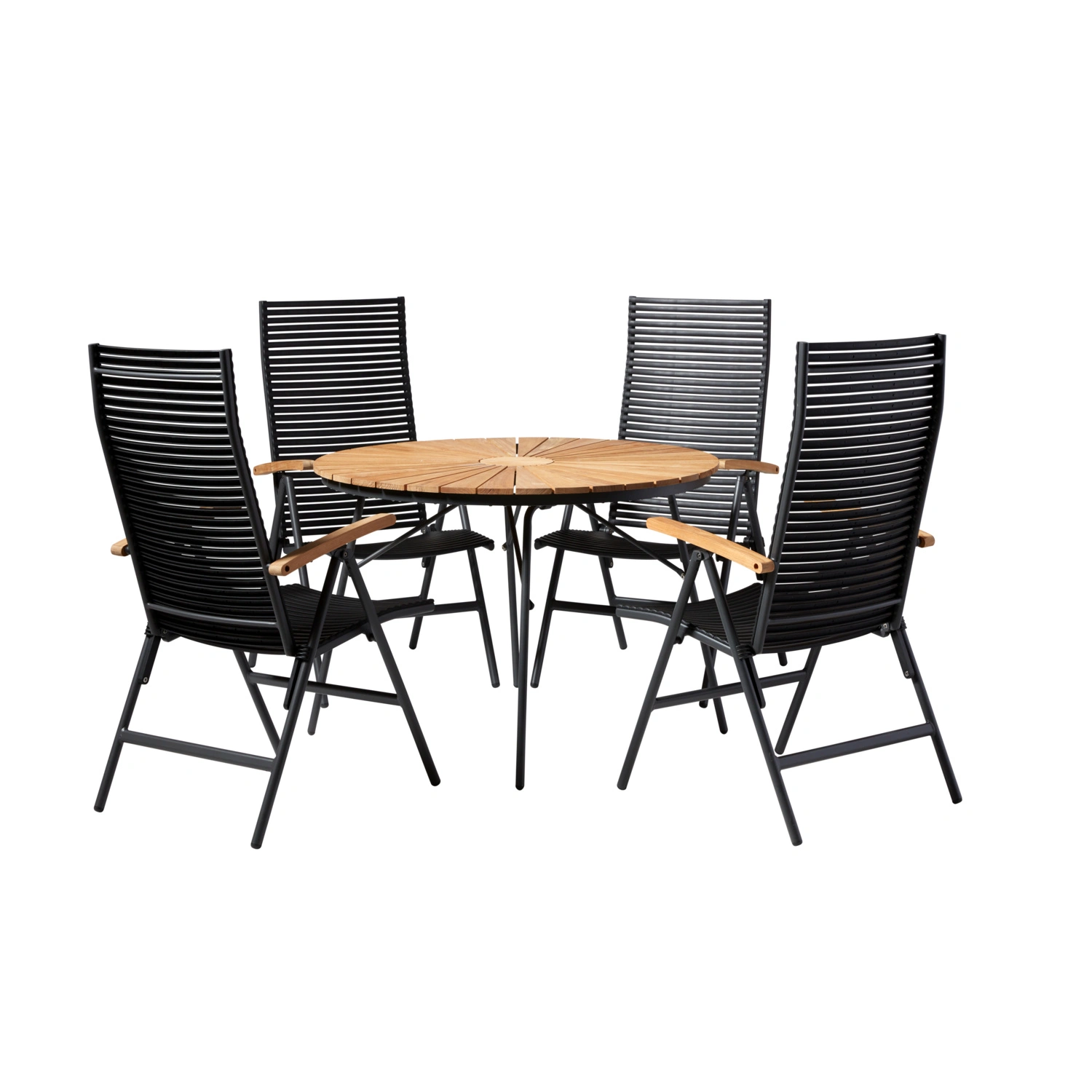 Gartenmöbelset »Ellen/Mood«, Tisch: H73, Ø110 cm; Stühle: B60xH111xT56 cm